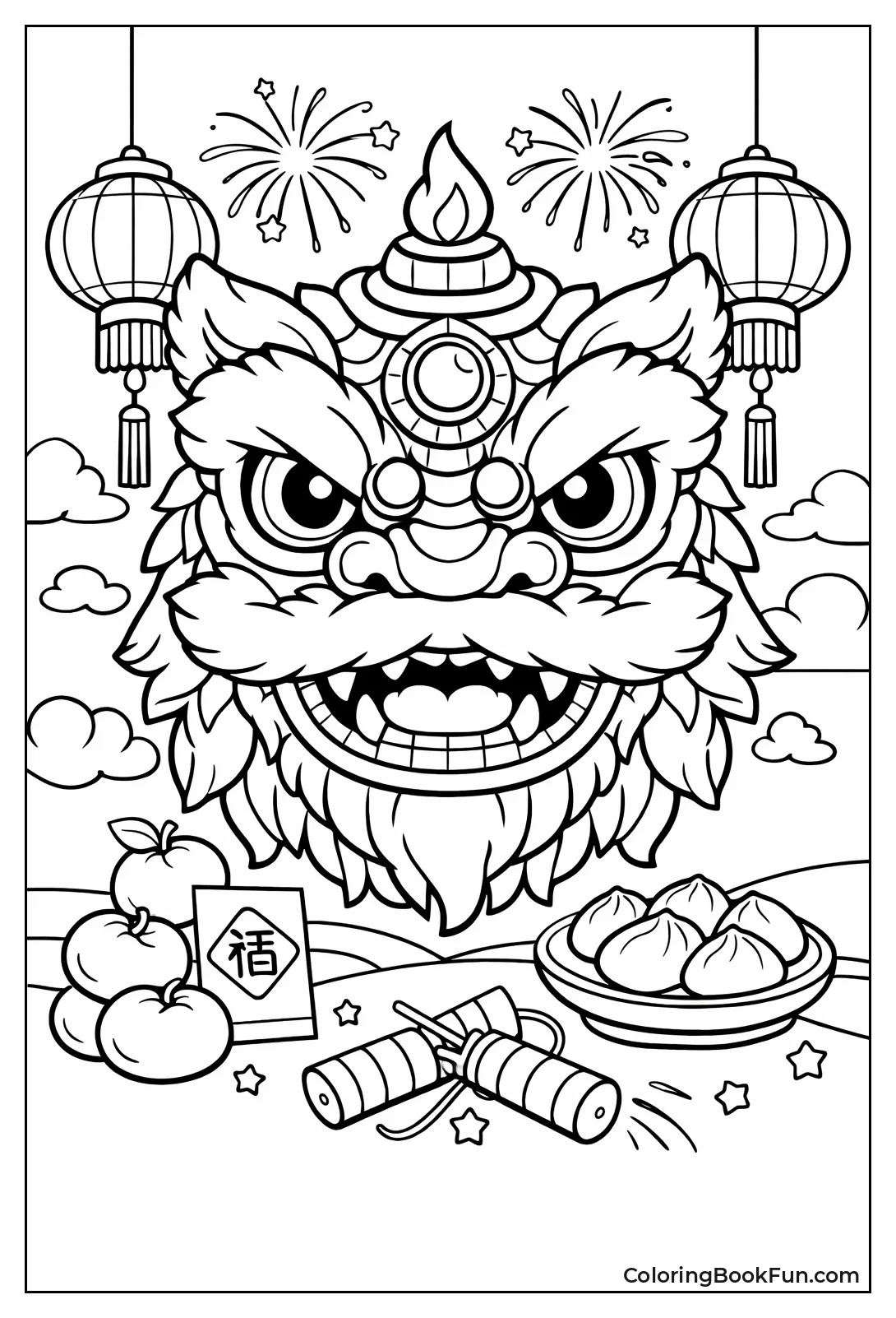 Fierce Lion Head Mask Closeup