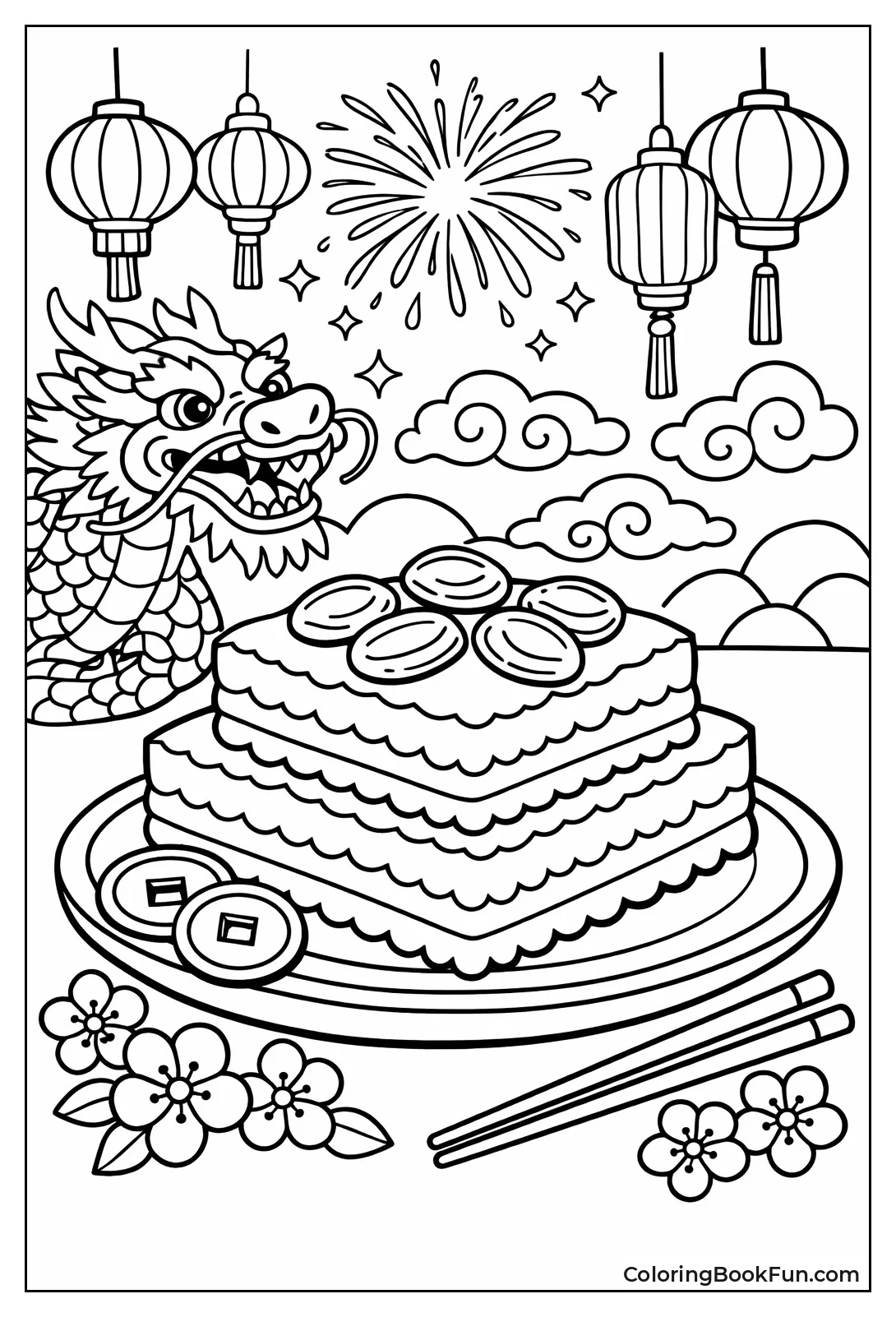 Layered Nian Gao with Dates