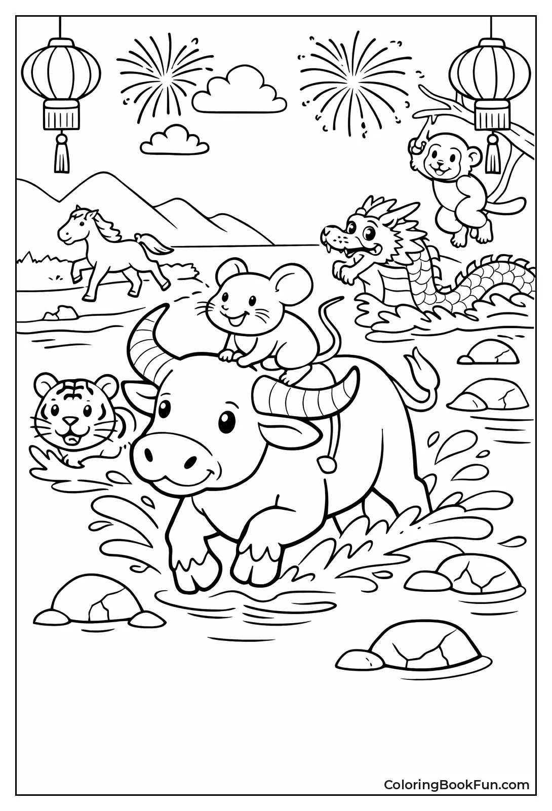 Rat Rides Ox Across River