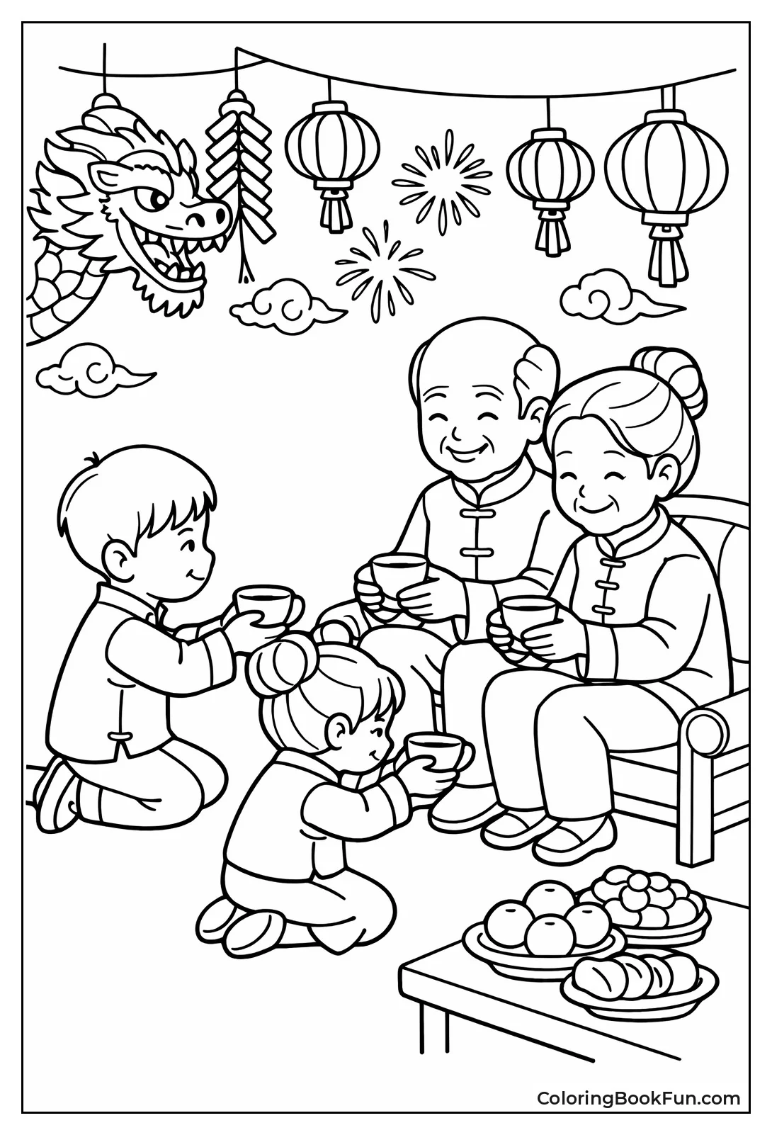 Children Offer Tea to Elders