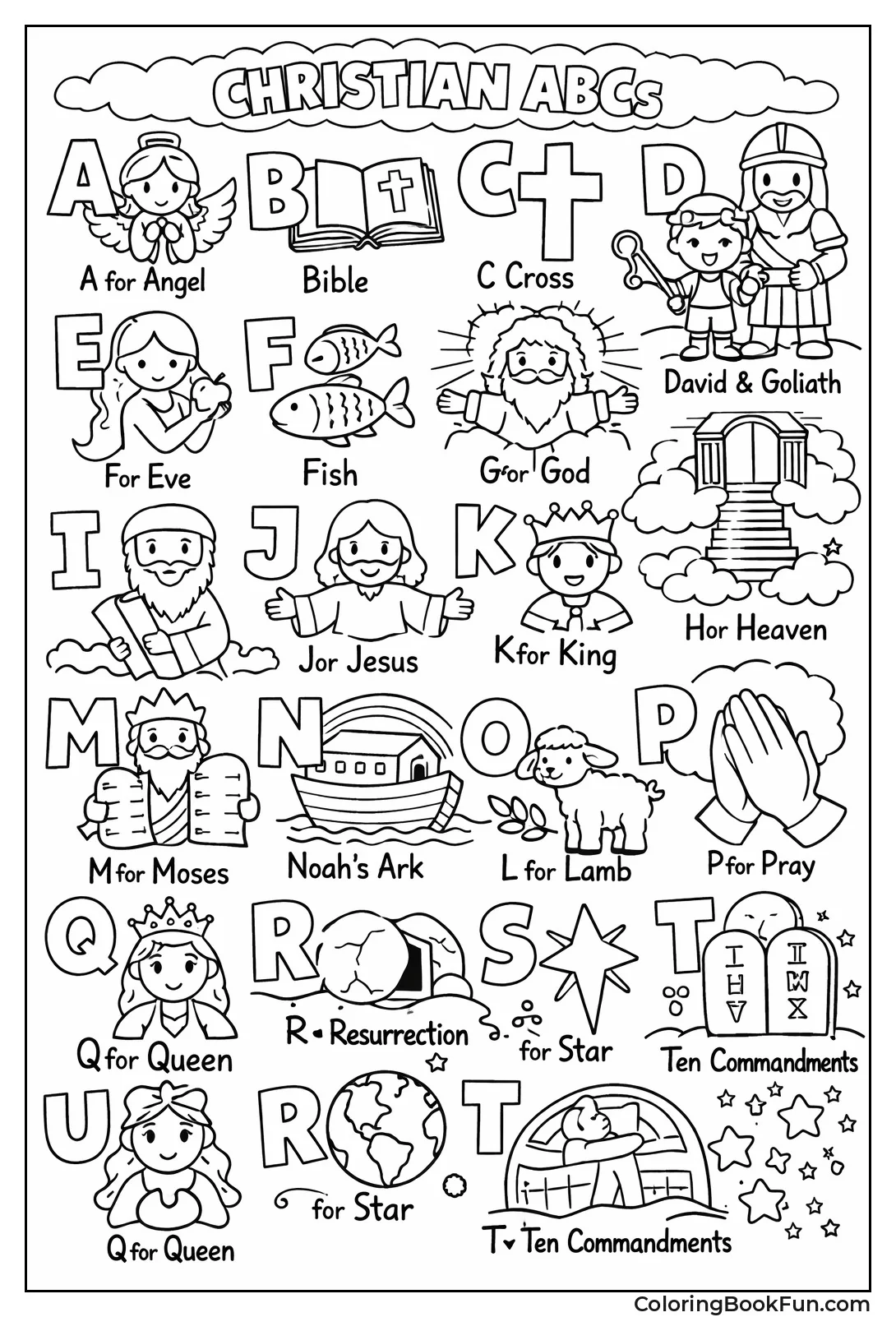 Letters Match Bible Themes