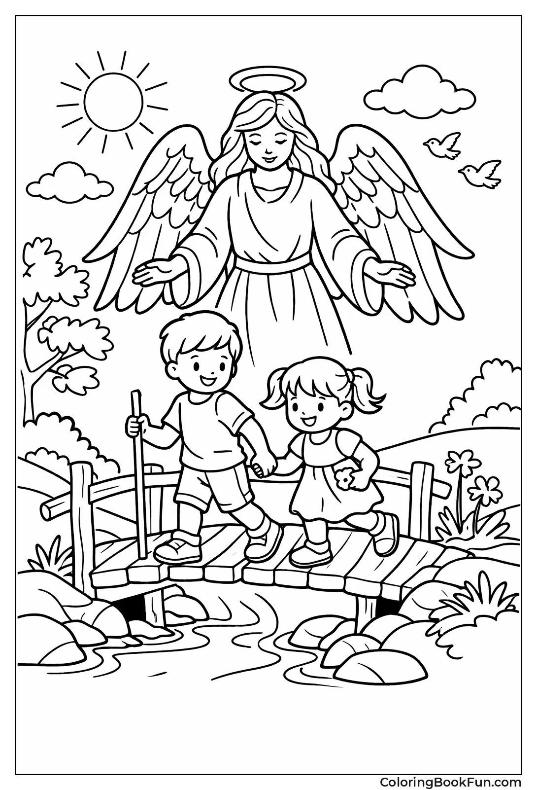 Angel Watches over Children