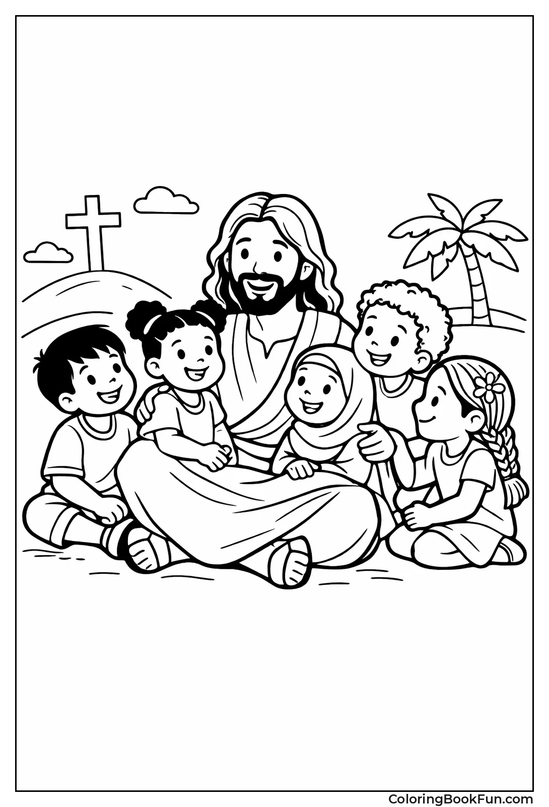 Jesus Welcomes Smiling Children