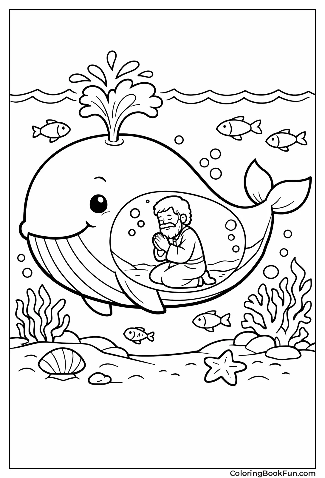 Jonah inside Friendly Whale