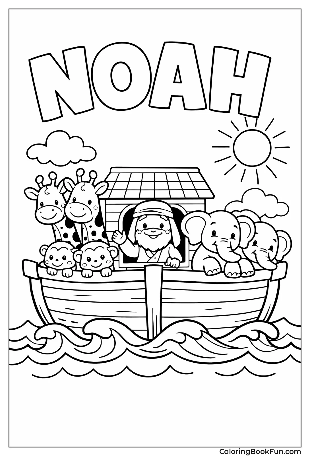 Animals Peek from Noah's Ark