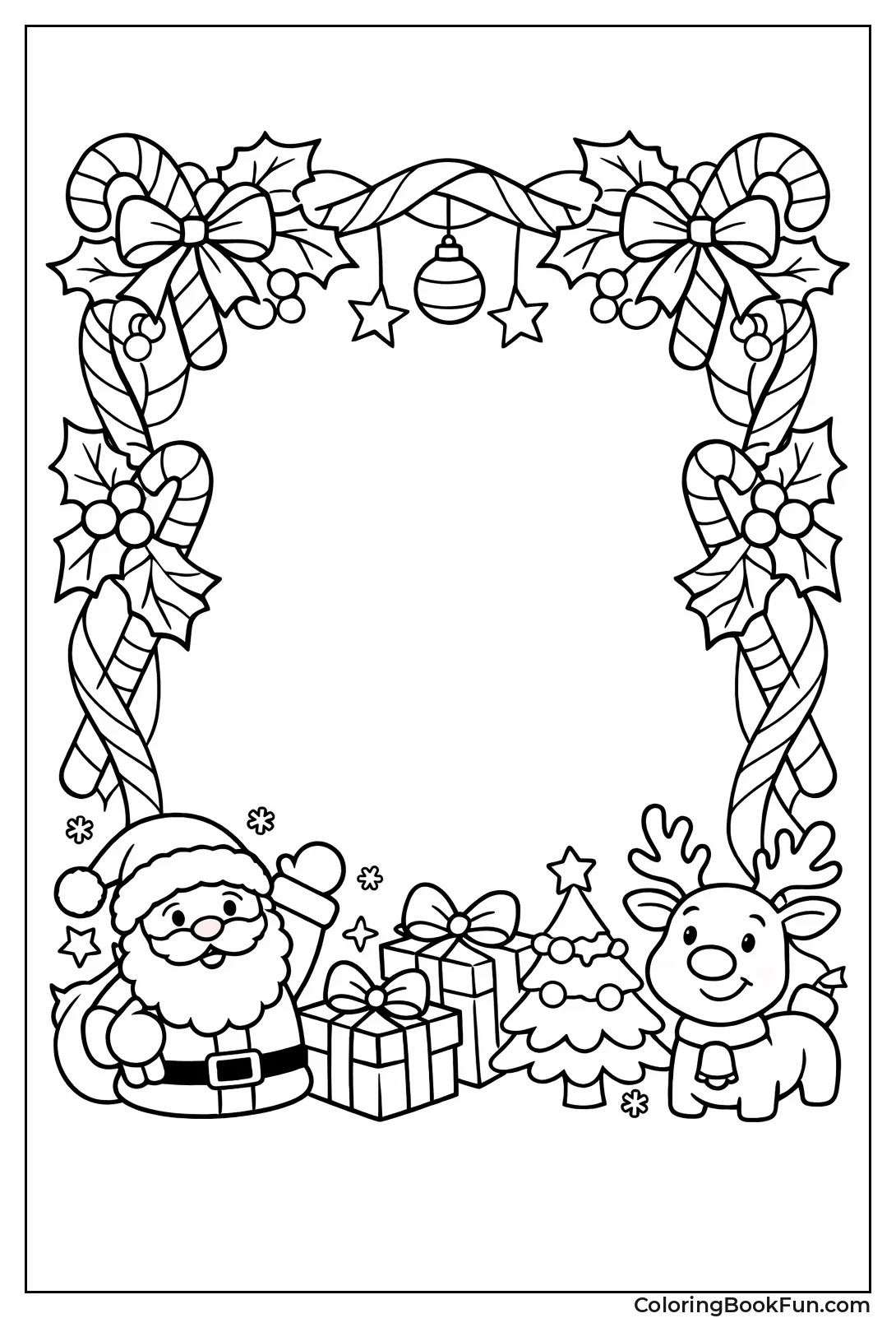 Candy Cane Swirl Border