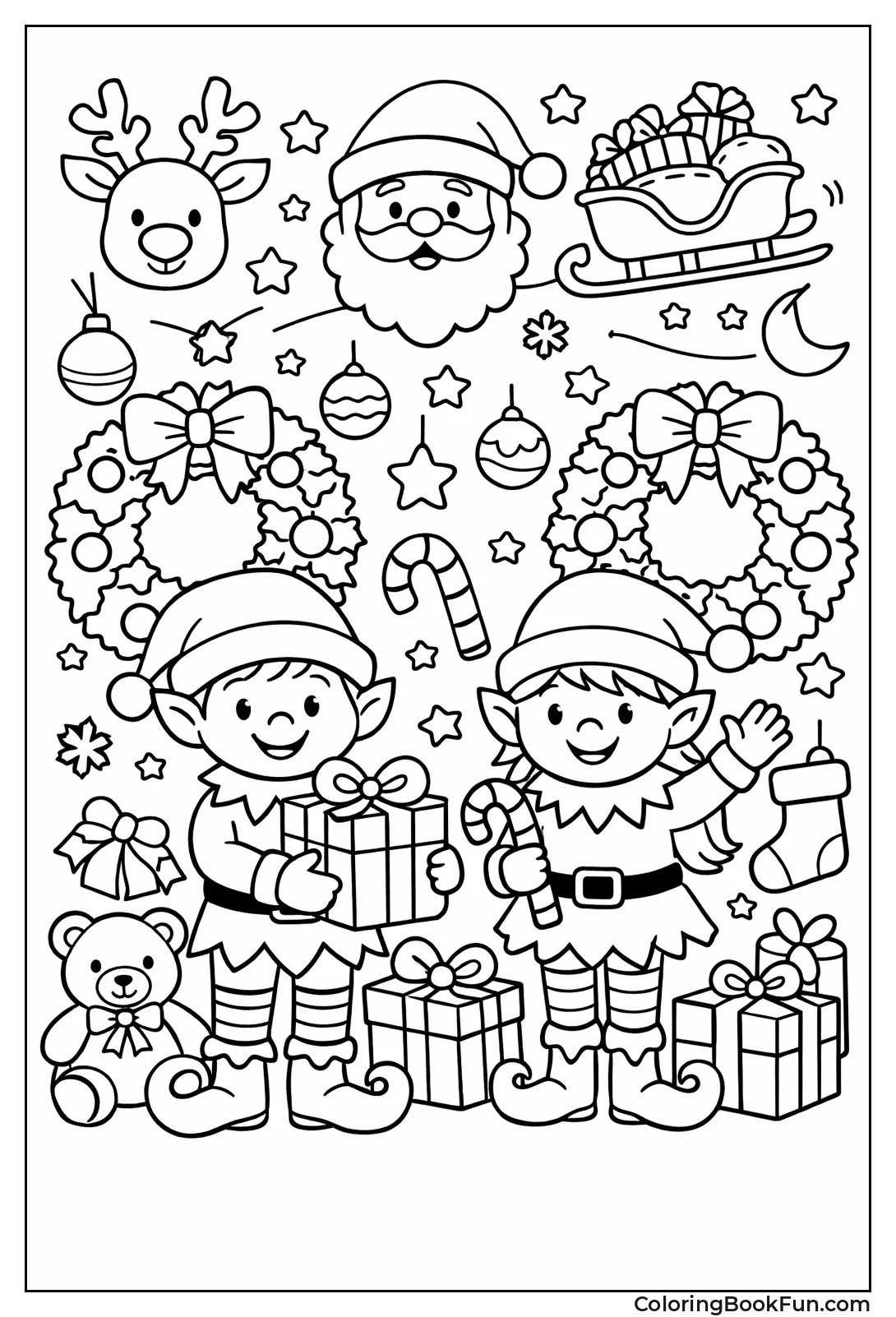 Easy Christmas Clipart Lines