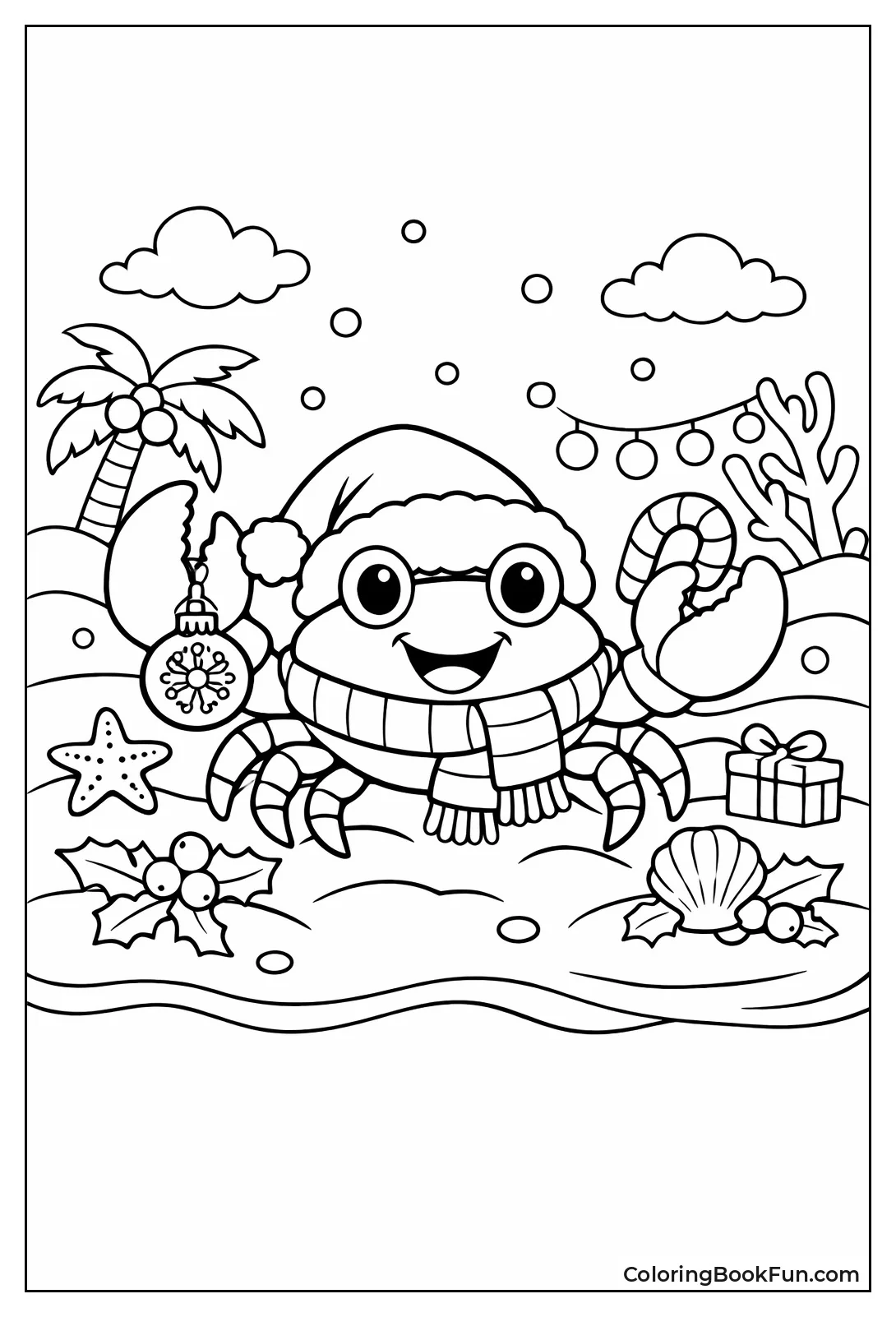 Christmas Crab with Santa Hat