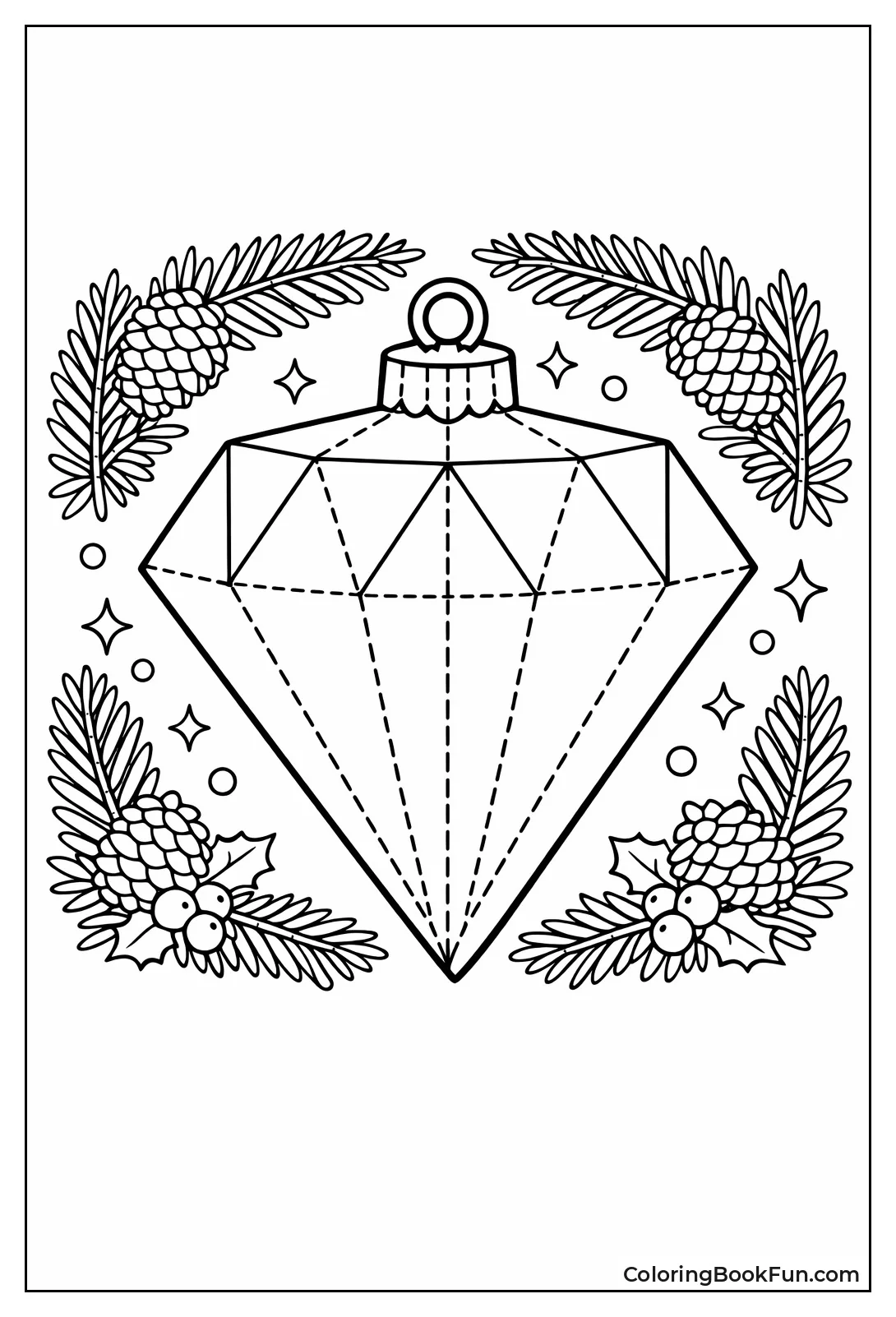 Christmas Pine Diamond Ornament