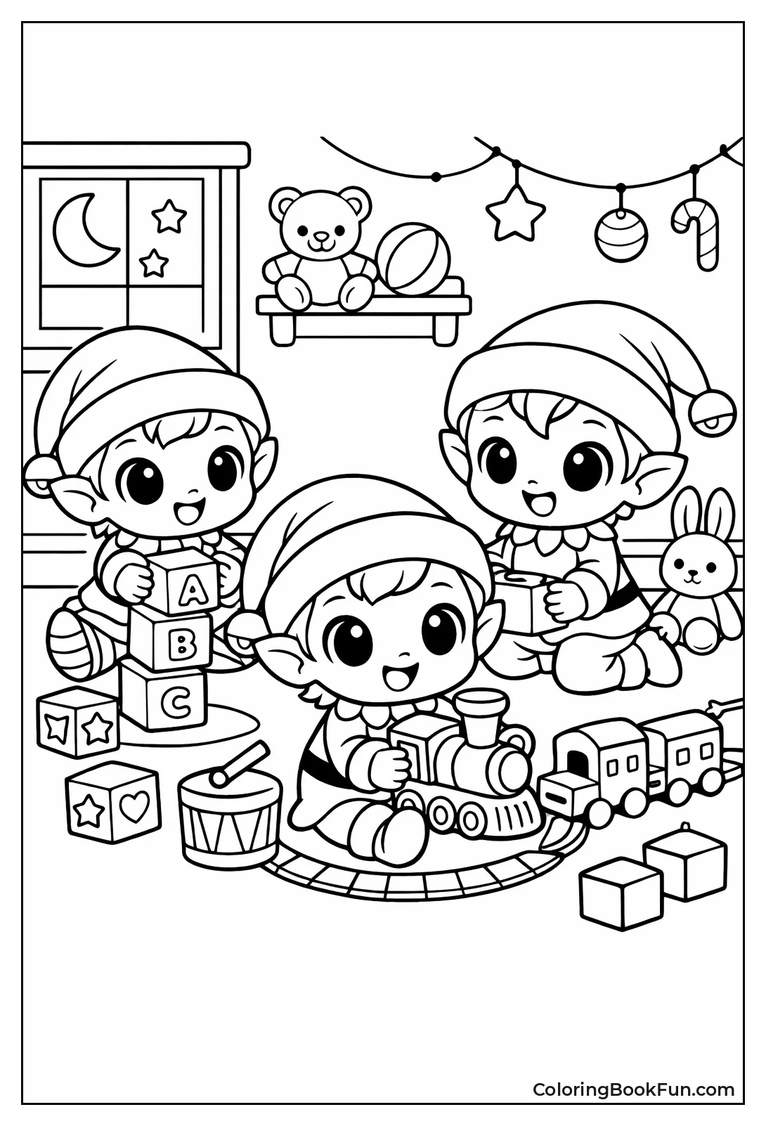 Cute Baby Elves Playing