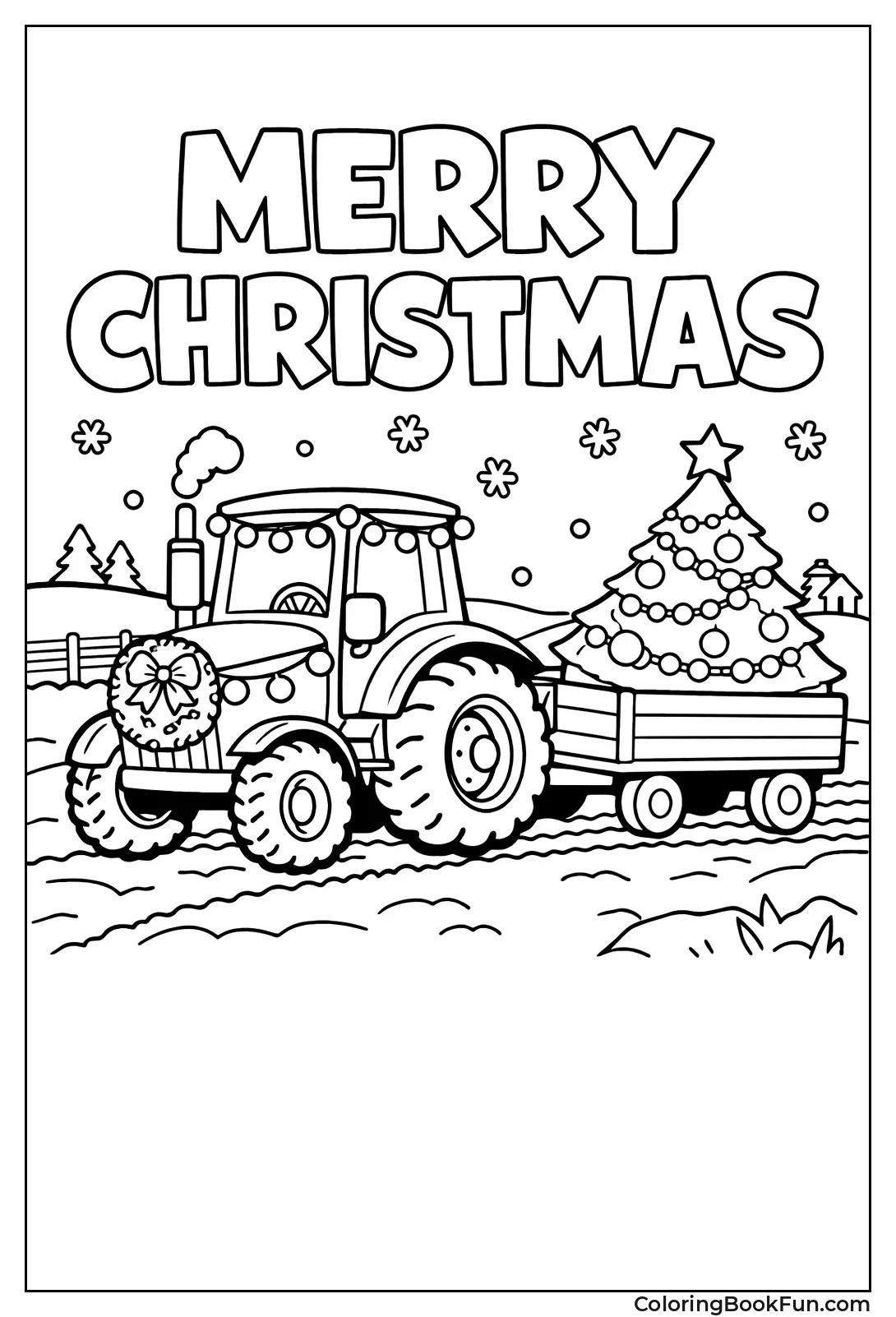 Christmas Tractor Tree Trailer