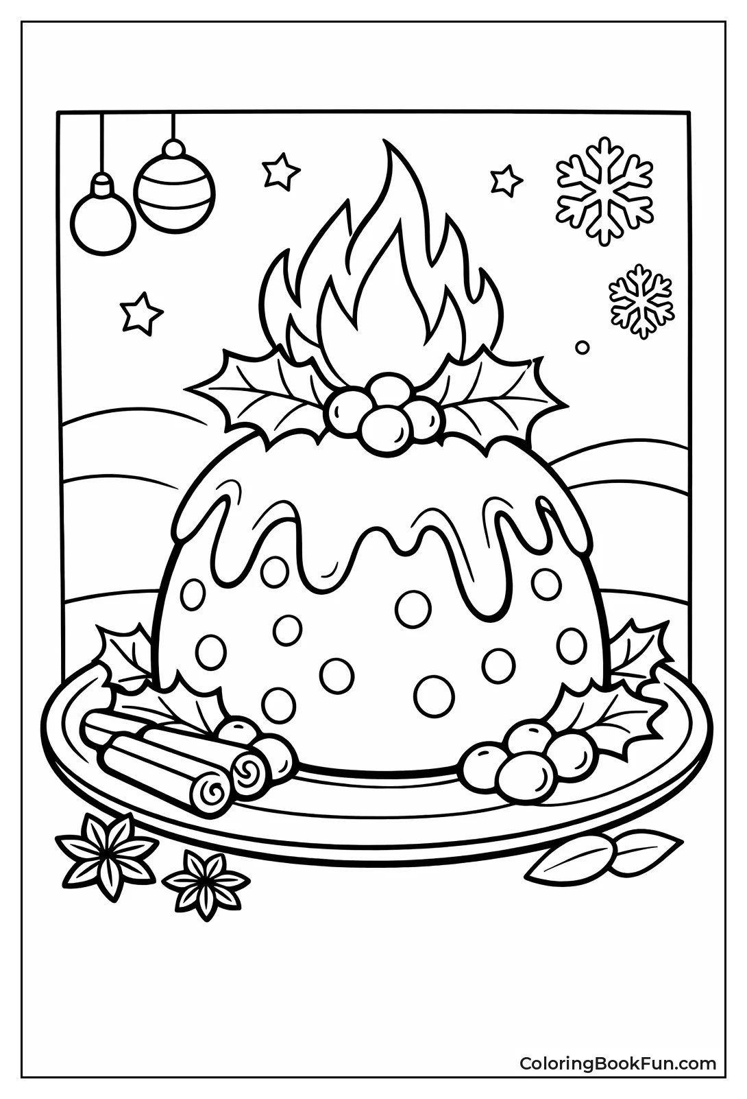 Holly Topped Pudding