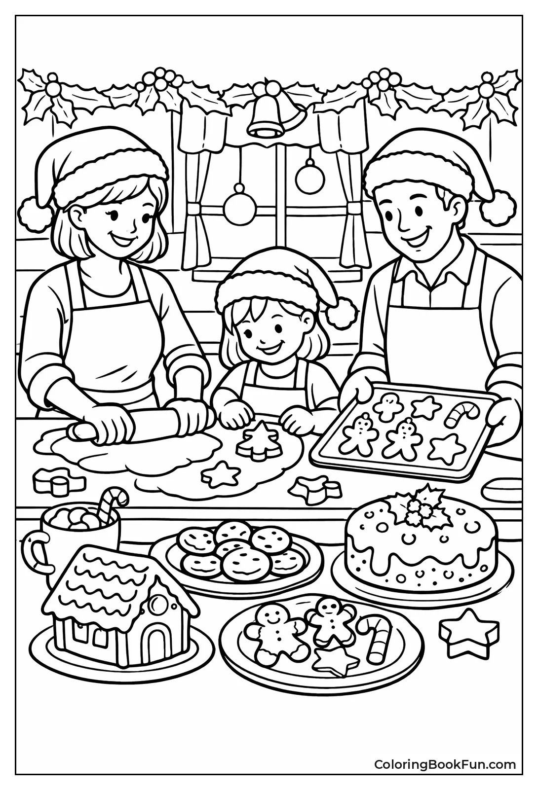 Family Bakes Cookies