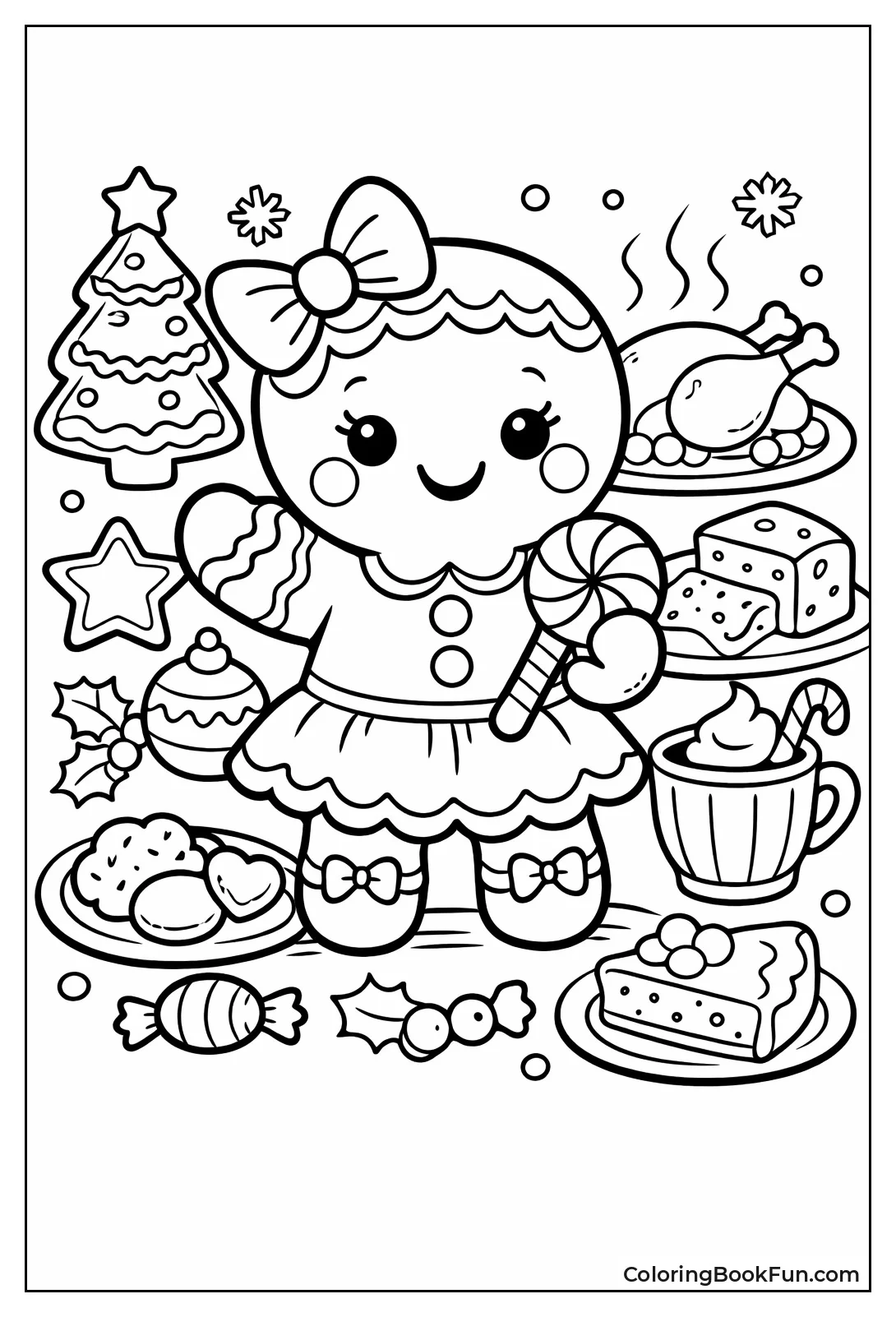 Gingerbread Girl Bow