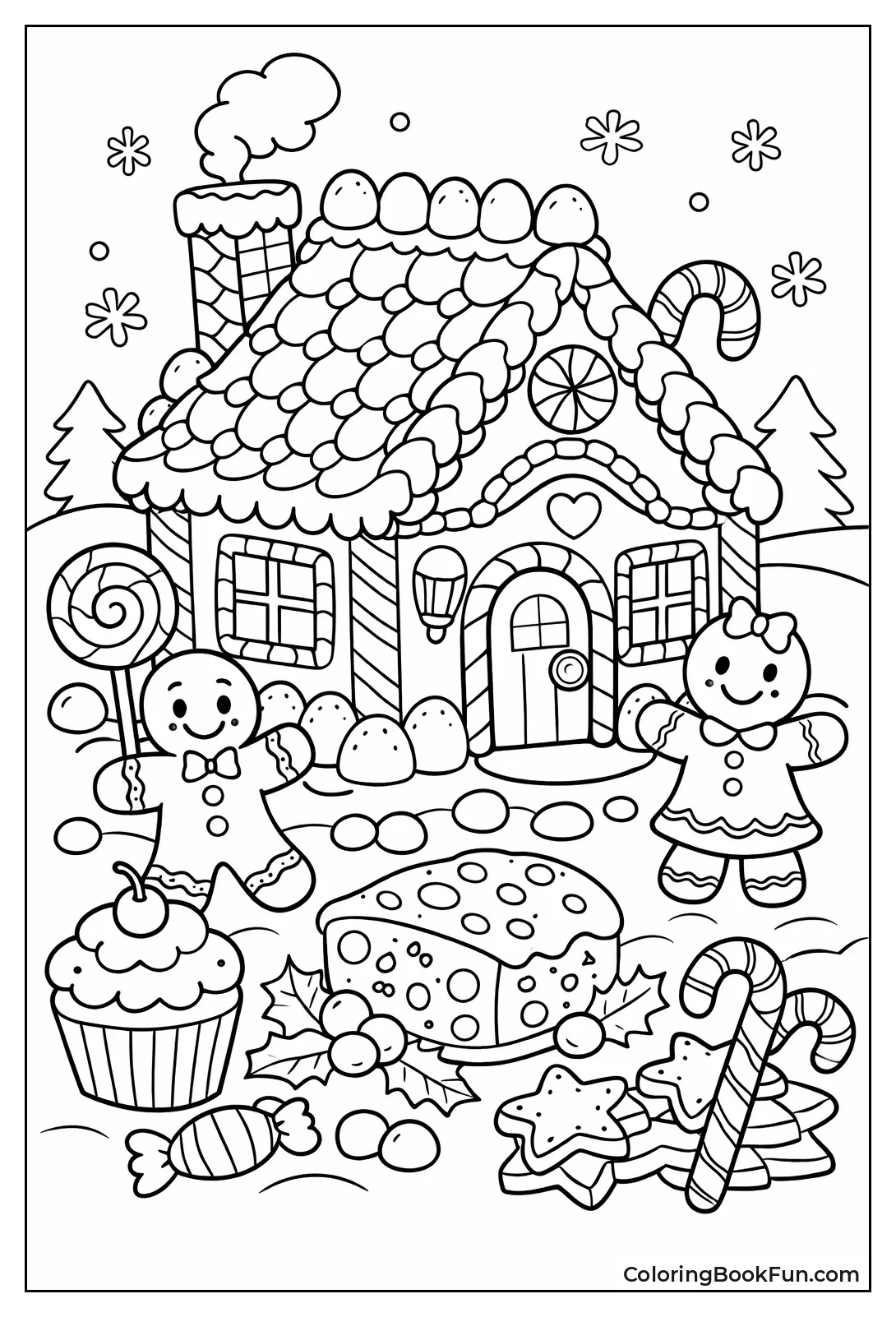 Decorated Gingerbread House