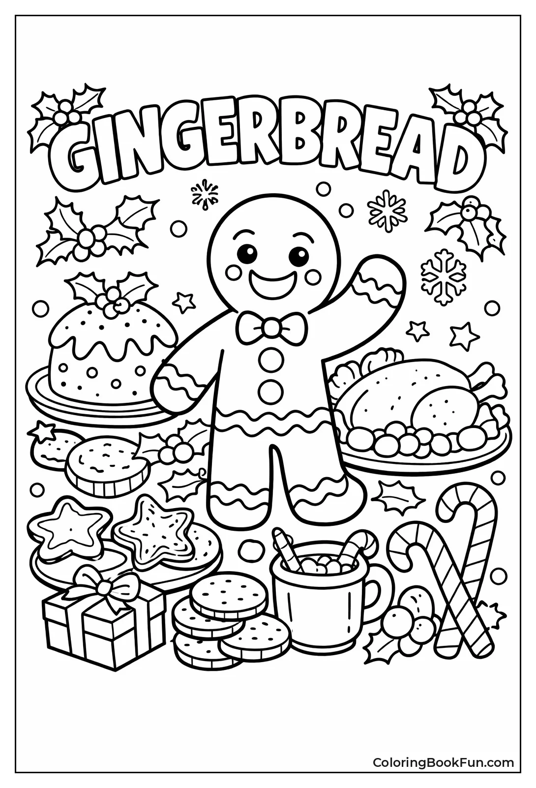 Gingerbread Man Waves Cheerfully