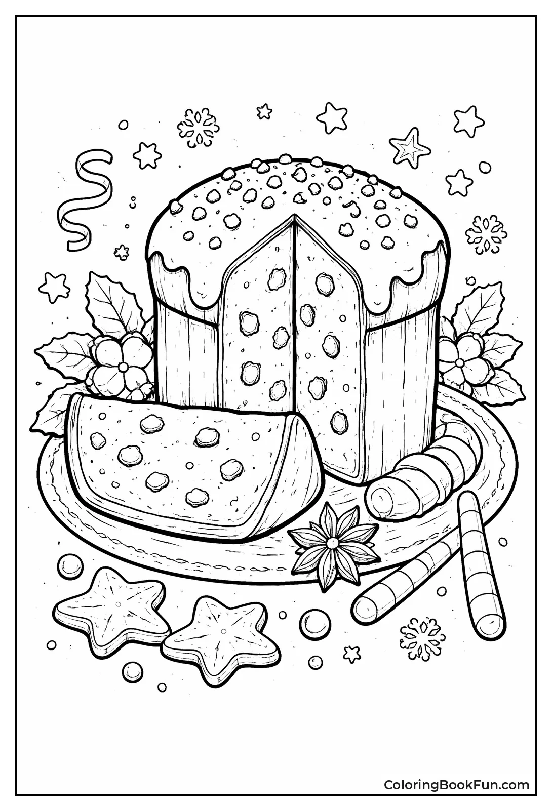 Sliced Panettone Cake