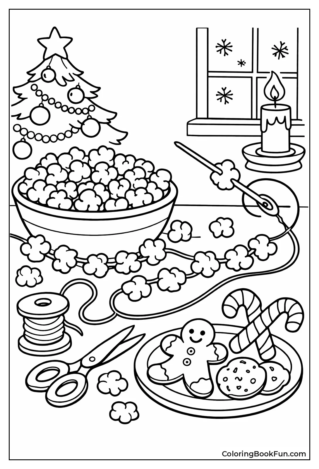 Stringing Popcorn Kernels