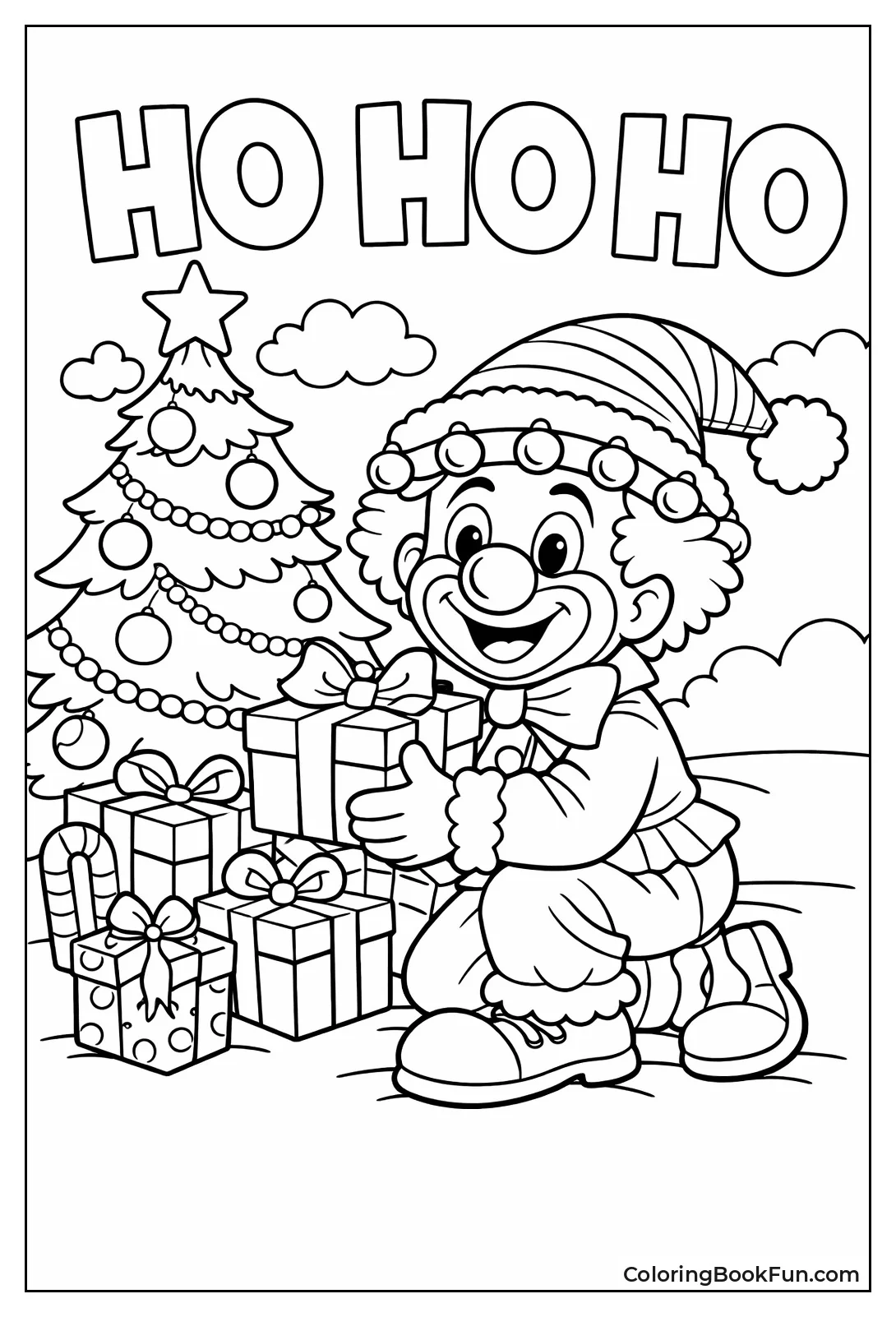 Christmas Clown with Gifts