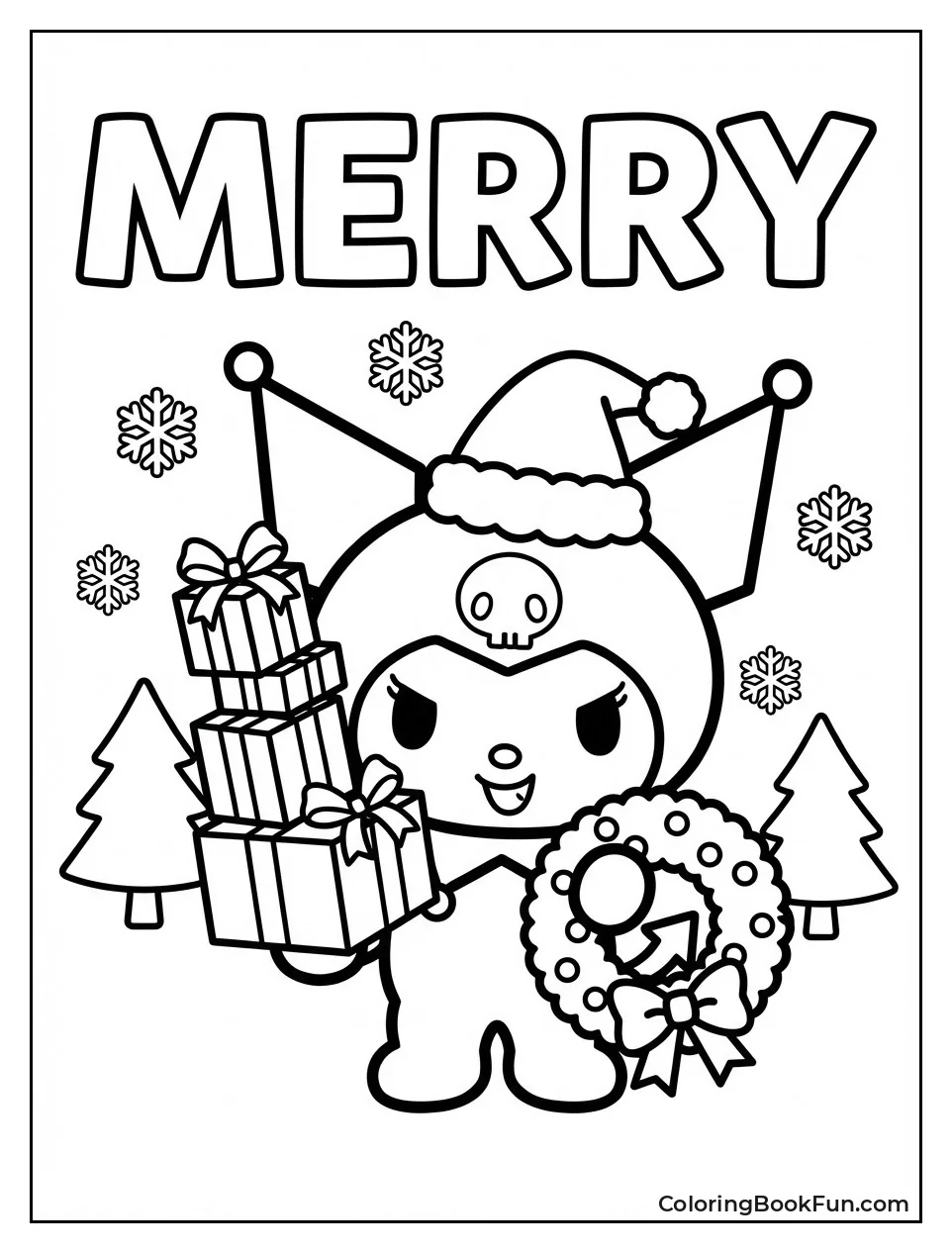 Kuromi Holds Christmas Gifts