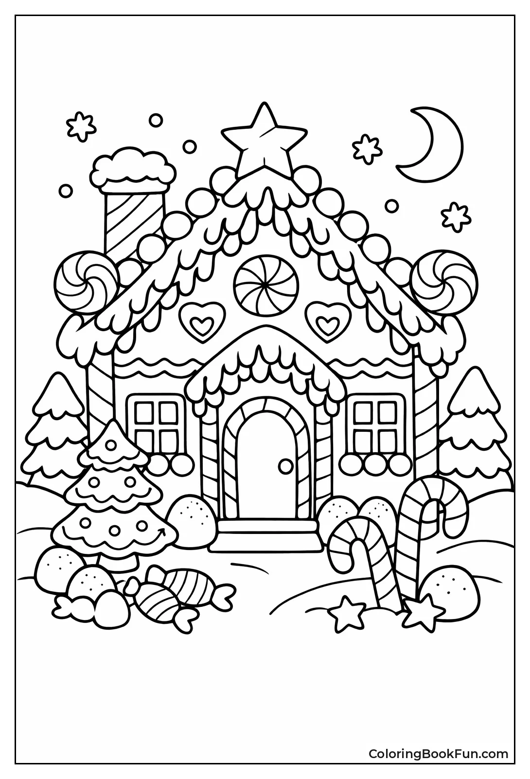 Decorated Gingerbread Holiday House