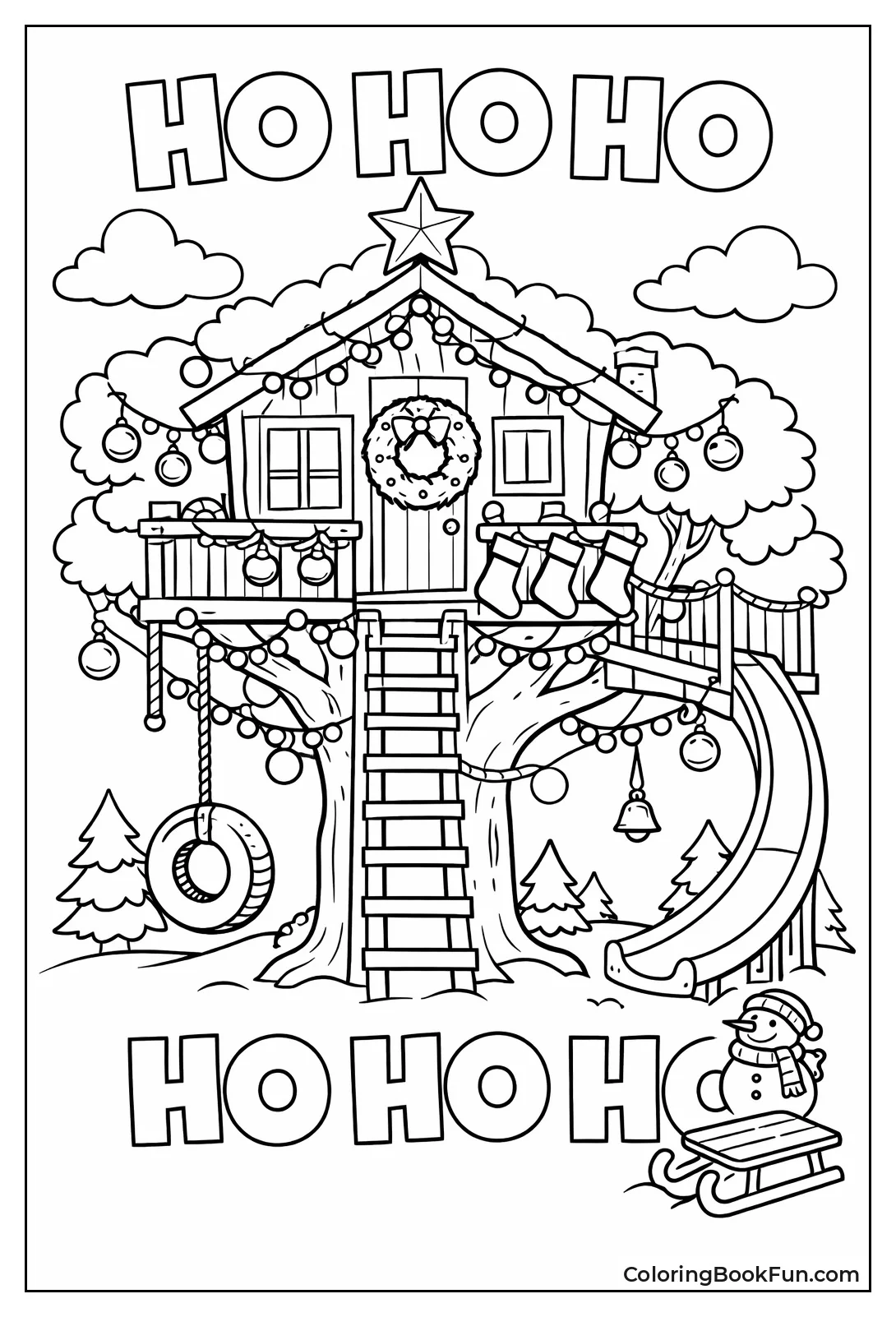 Festive Christmas Treehouse Lights