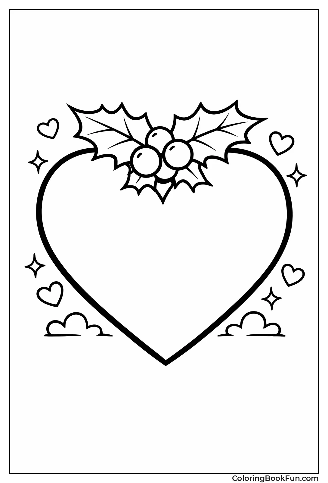 Holly Berries on Heart