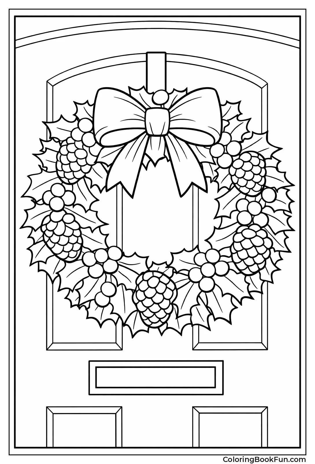 Holly Wreath on Door