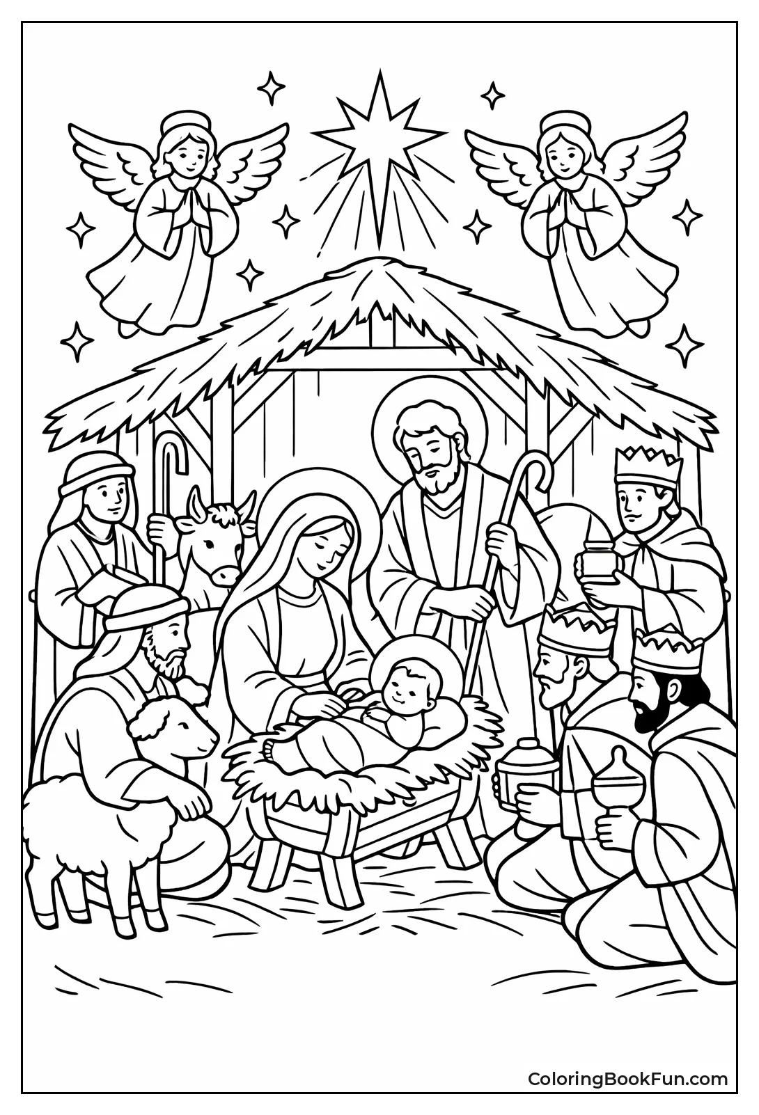 Haloed Holy Family