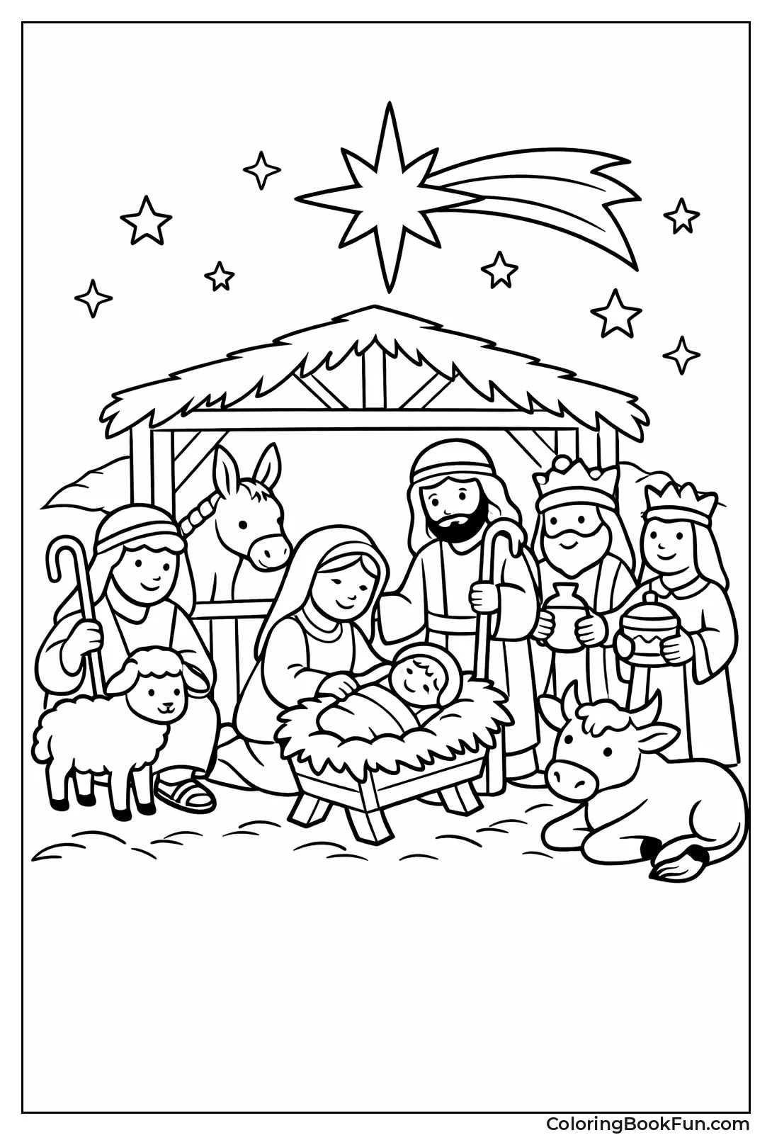 Nativity Manger with Star