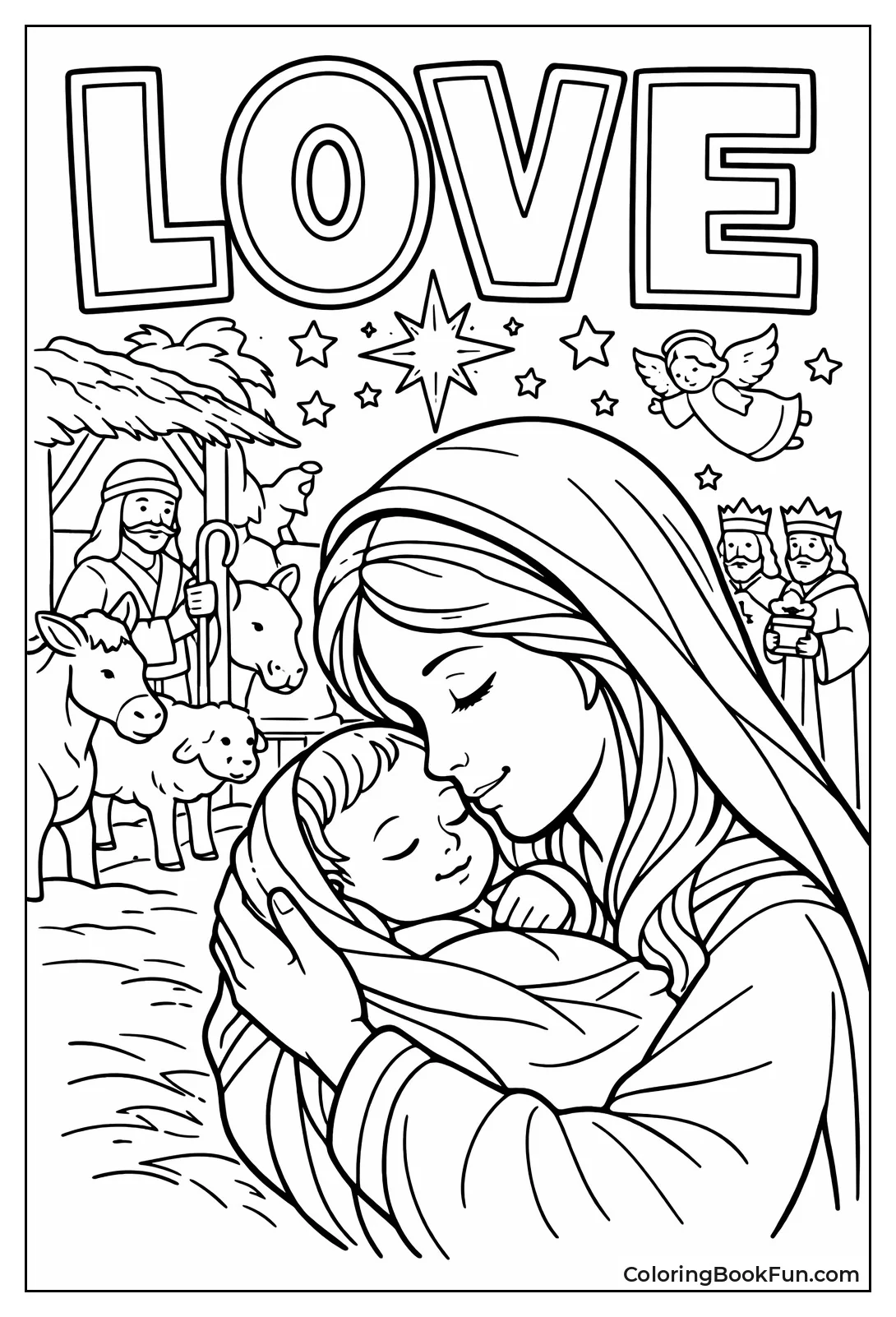 Mary Holds Jesus Close