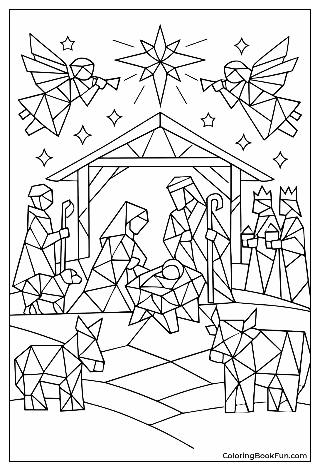 Geometric Nativity Scene