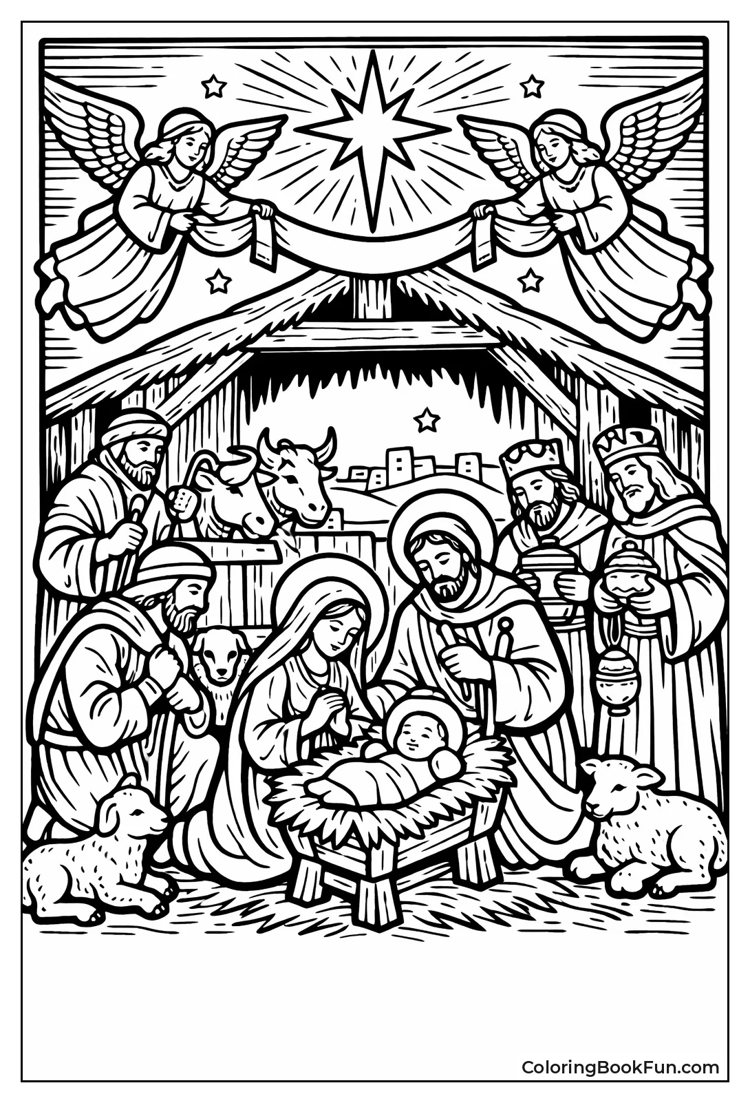 Vintage Nativity Print
