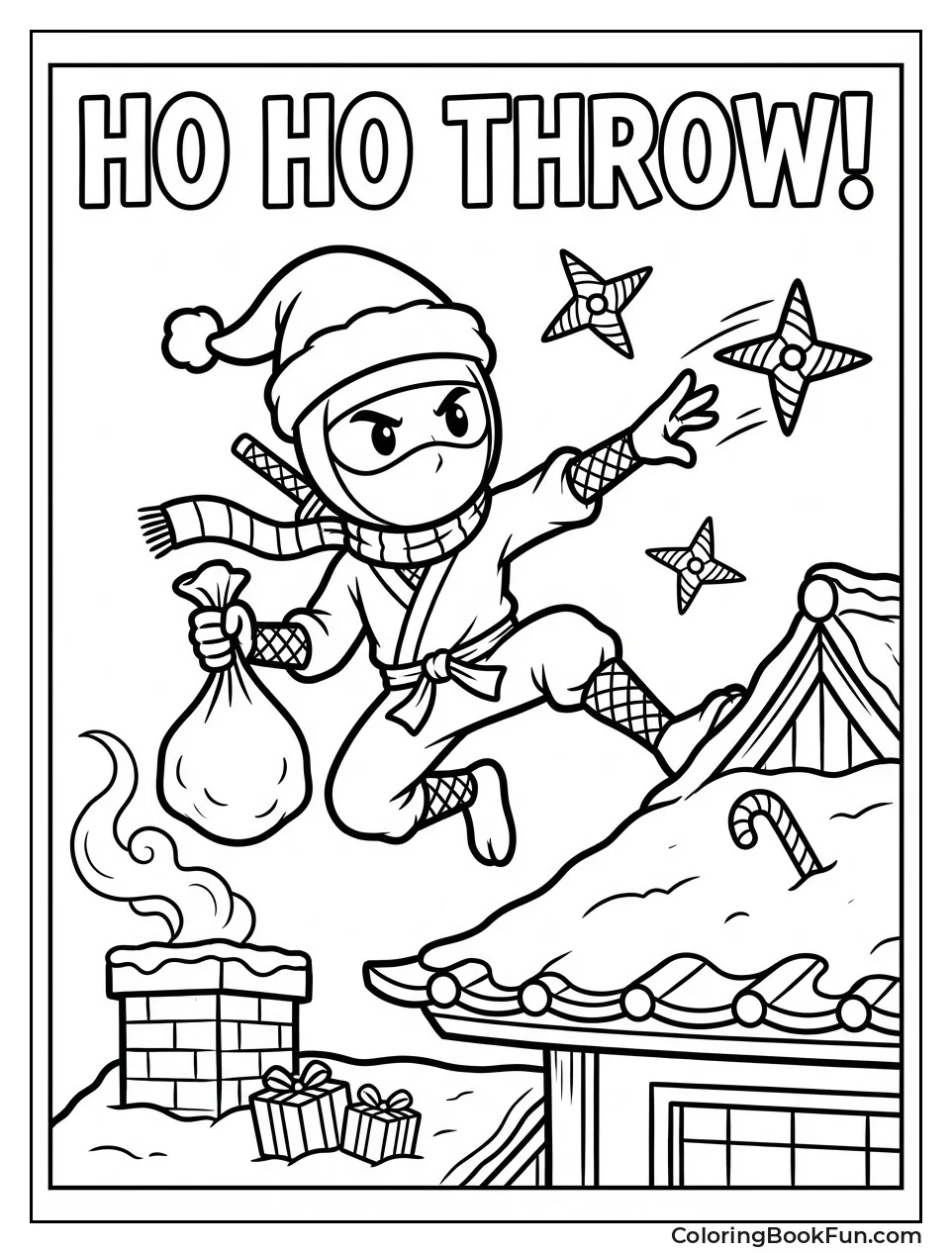 Ninja Santa with Candy Shurikens