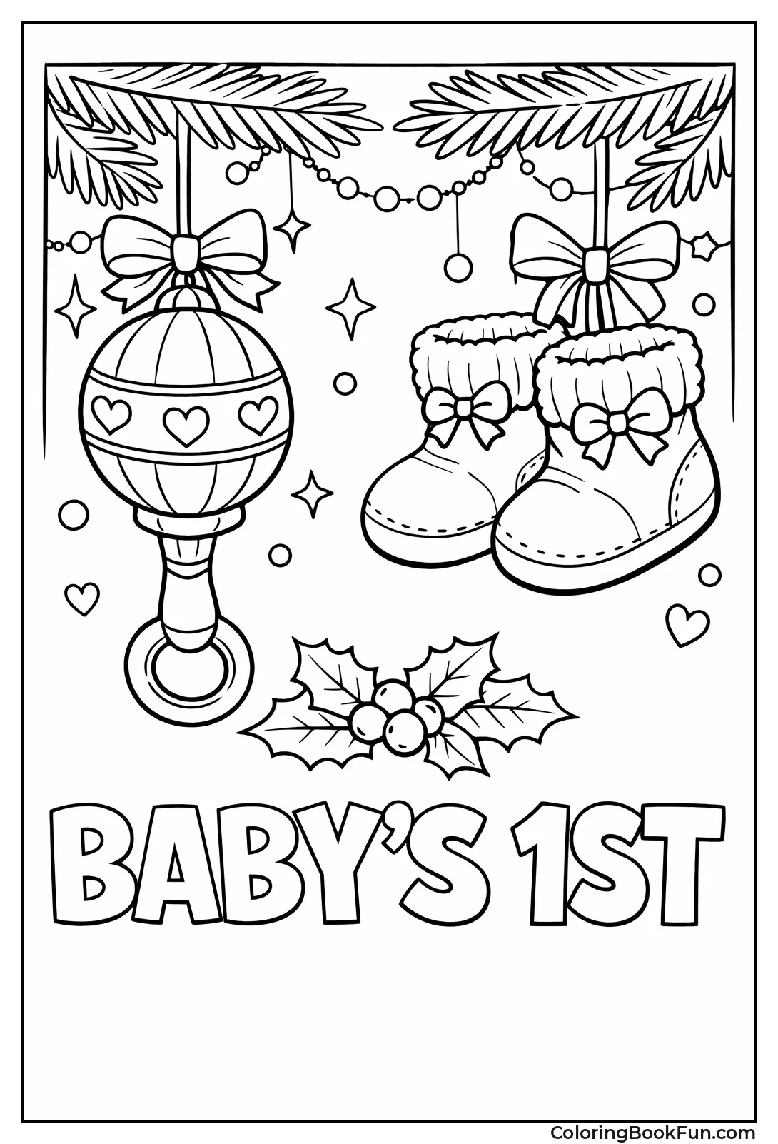 Baby Rattle and Booties