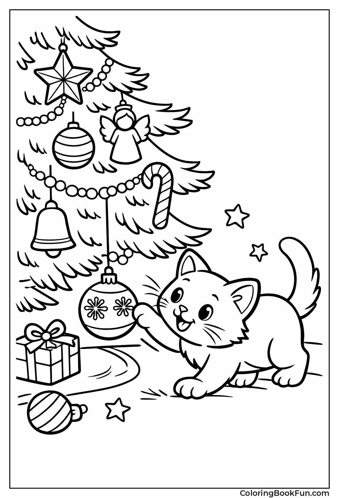 Cat Batting at Ornament