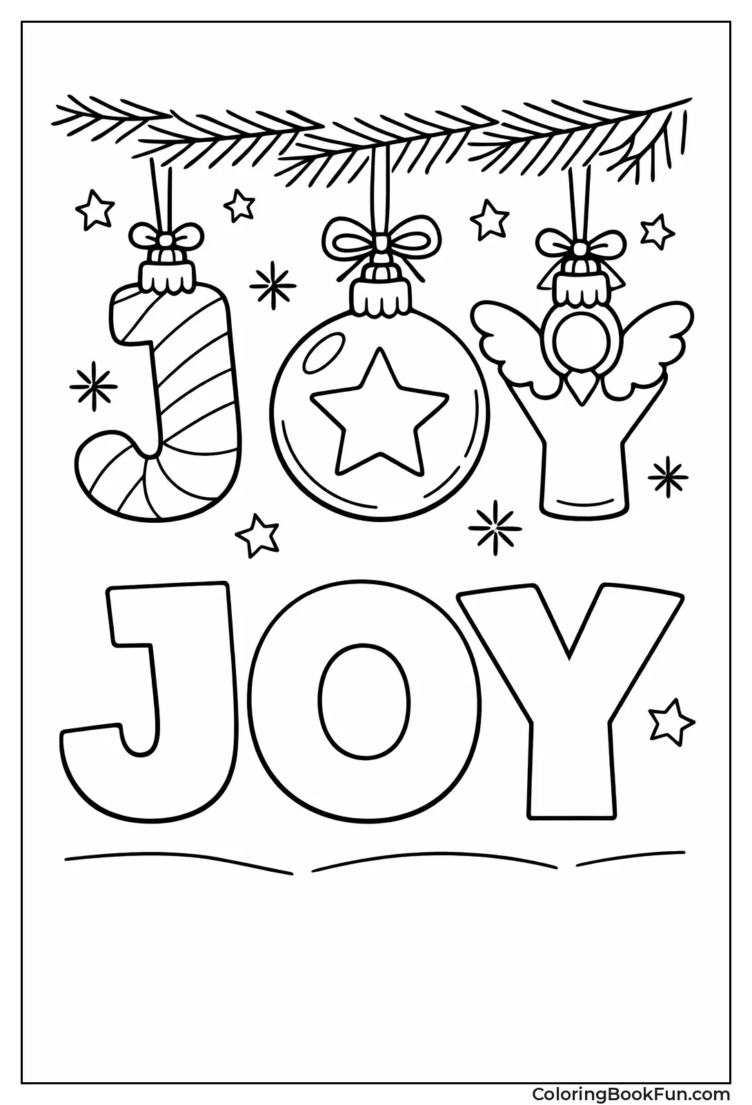 Ornaments Spelling Joy Word
