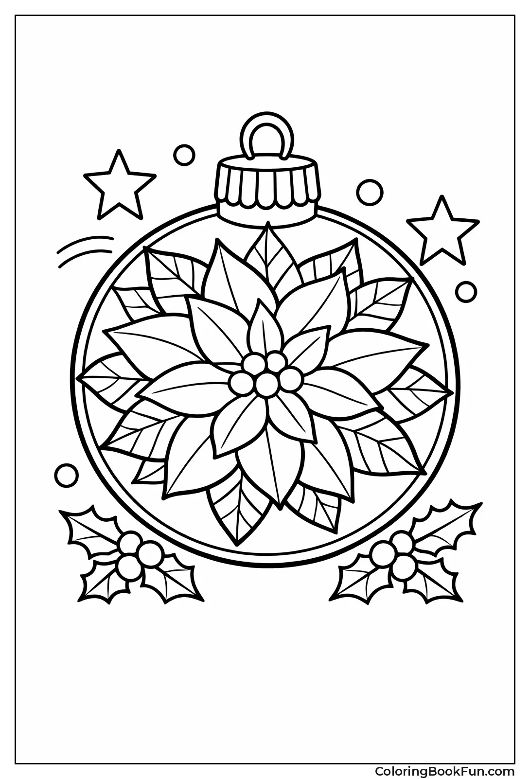 Bright Poinsettia Flower Bauble