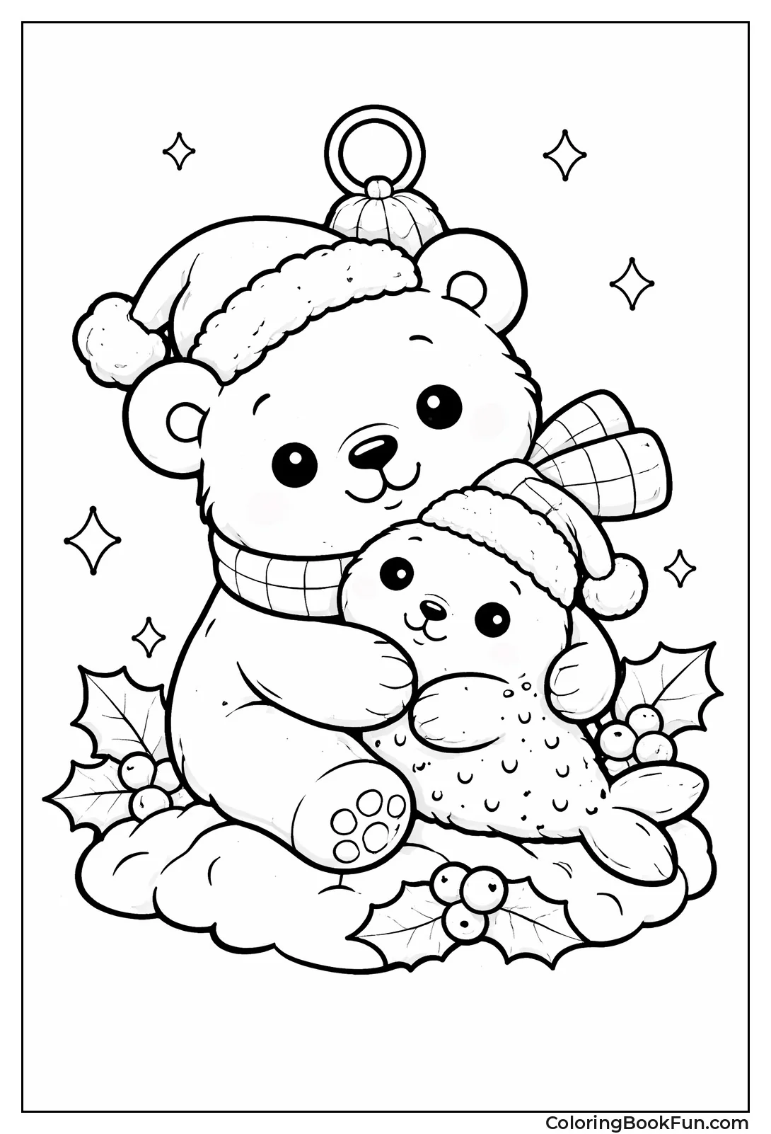 Polar Bear Hugging Fish