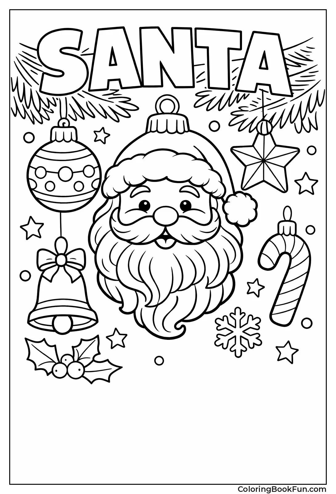 Cheerful Santa Face Ornament