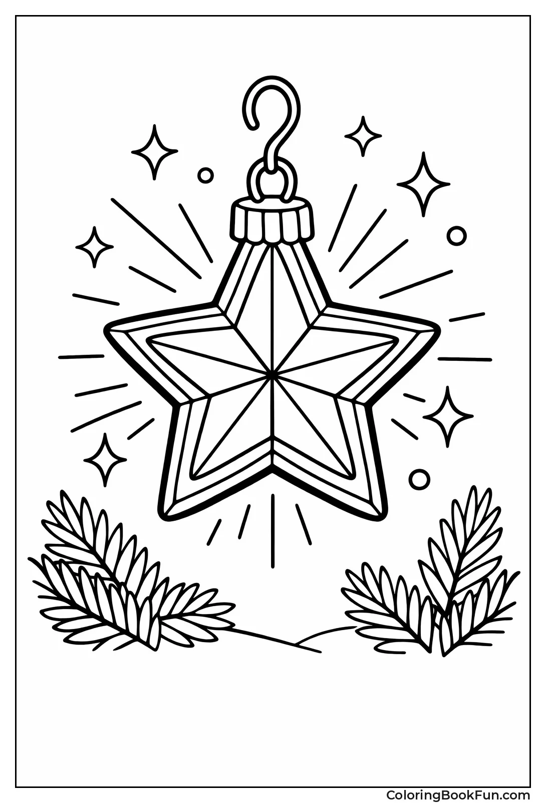 Sparkly Star Hanging Ornament