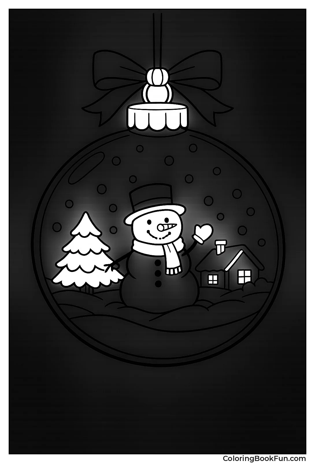 Snowman Inside Glass Bauble