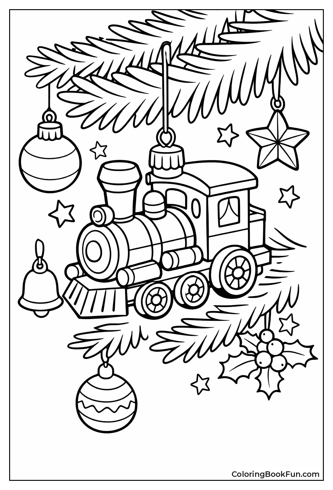 Toy Train Locomotive Ornament