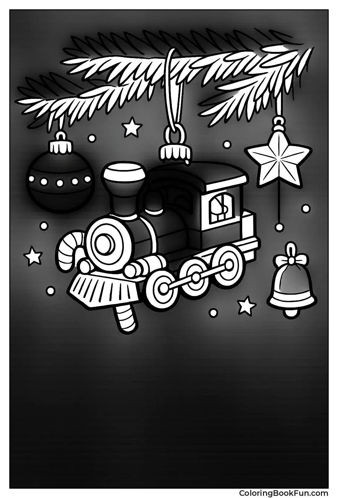 Toy Train Locomotive Ornament