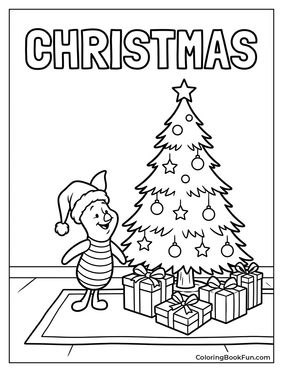 Piglet with Christmas Presents