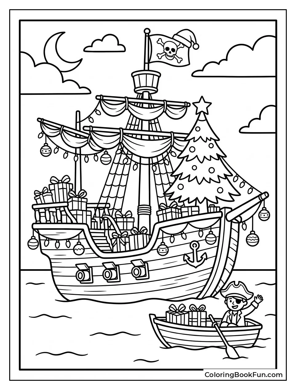 Christmas Pirate Ship with Lights Gifts