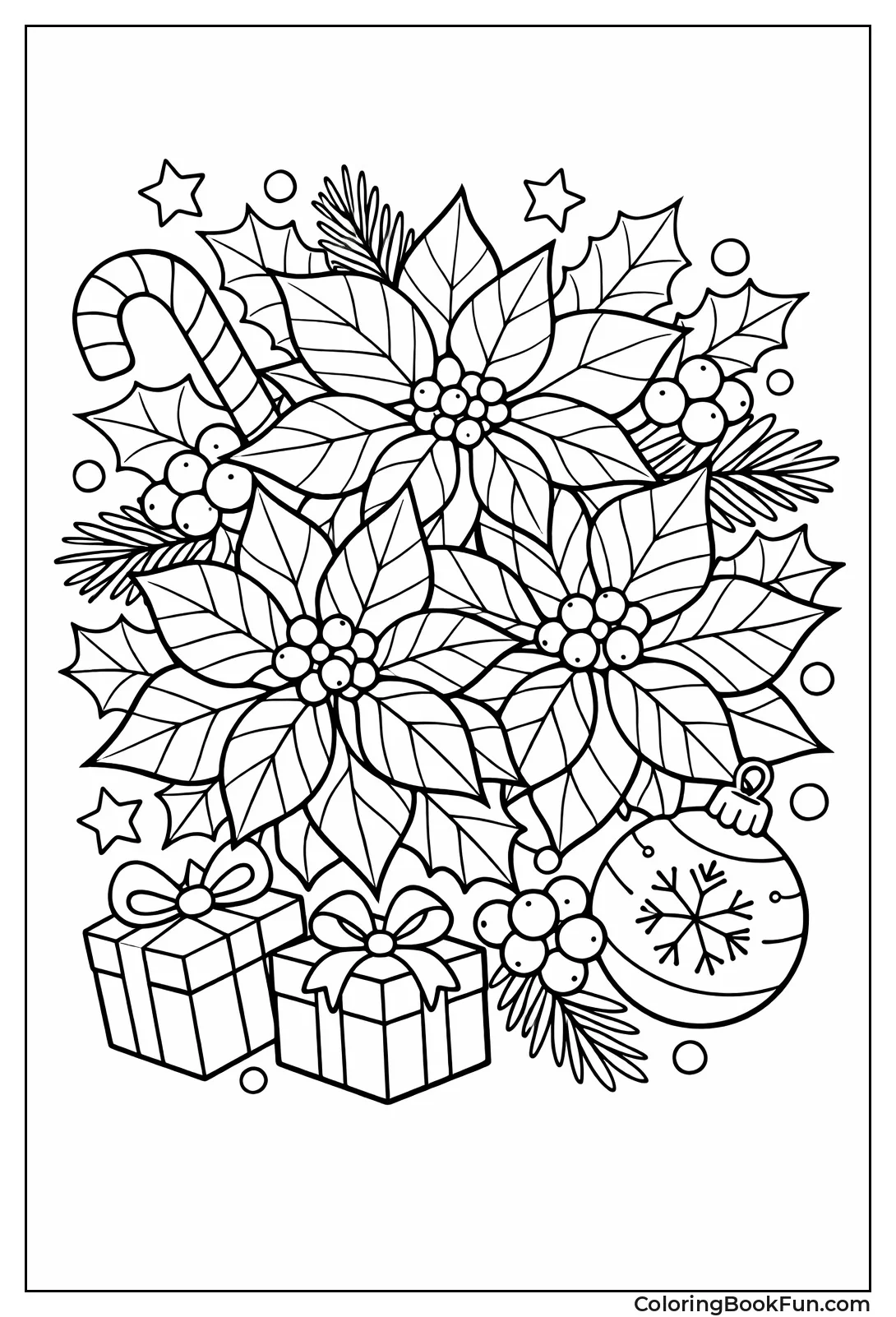 Poinsettia Blooms in Bouquet