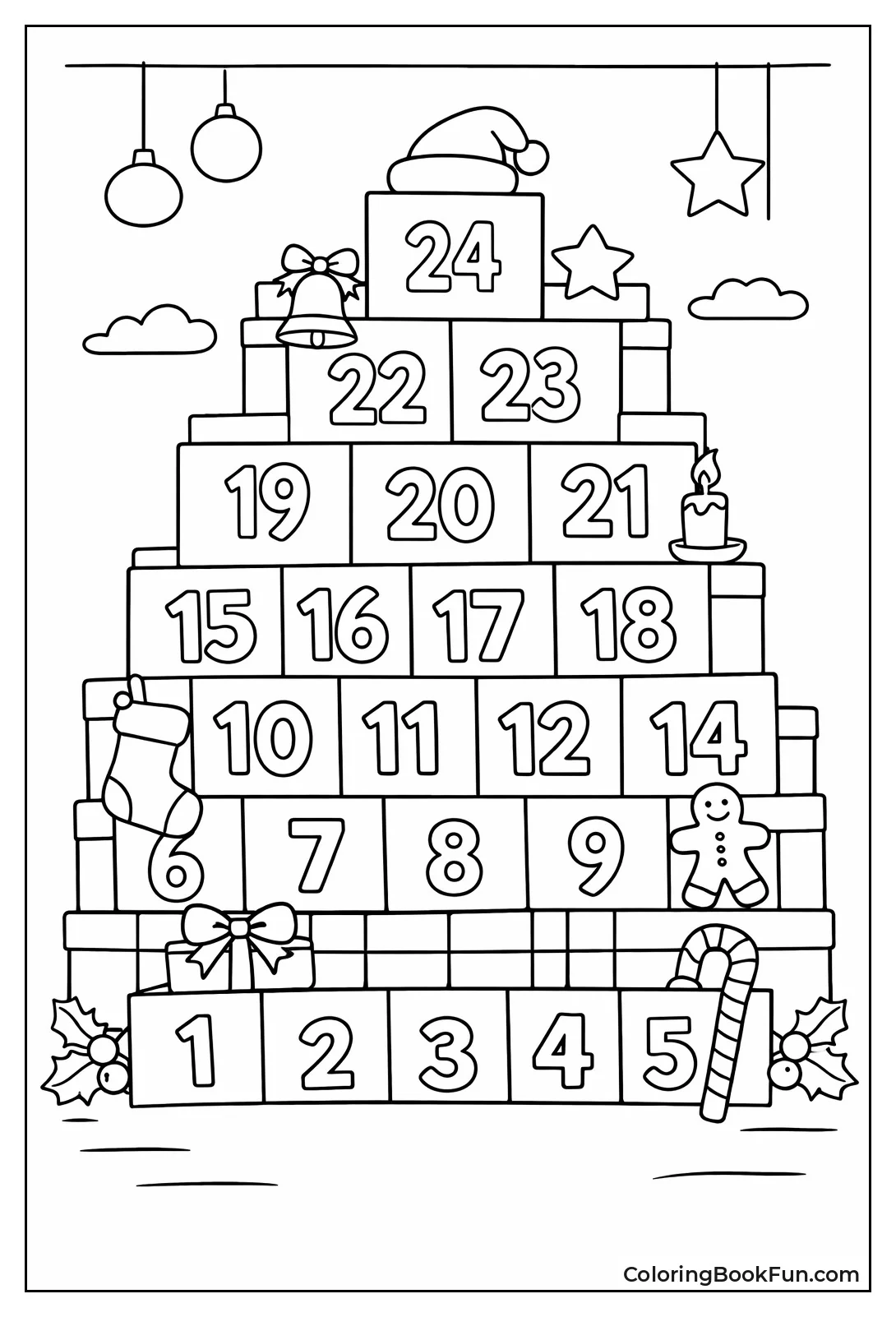 Numbered Advent Gift Wall