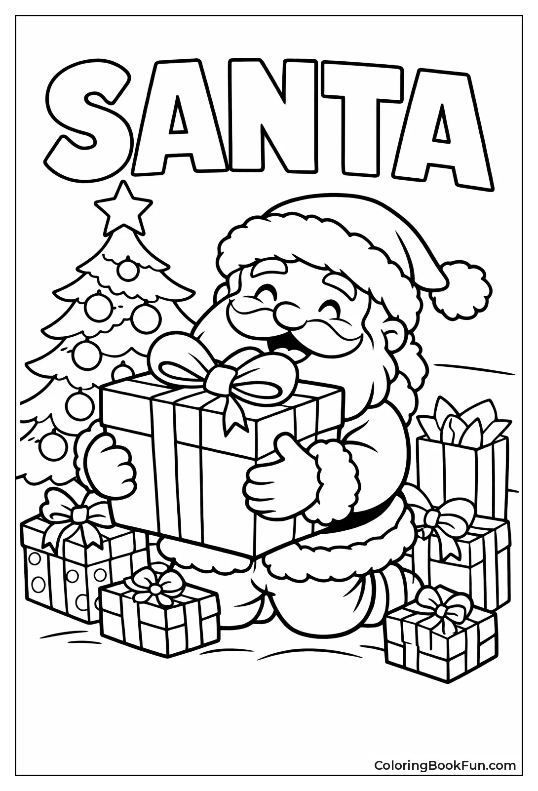 Santa Holds Big Present