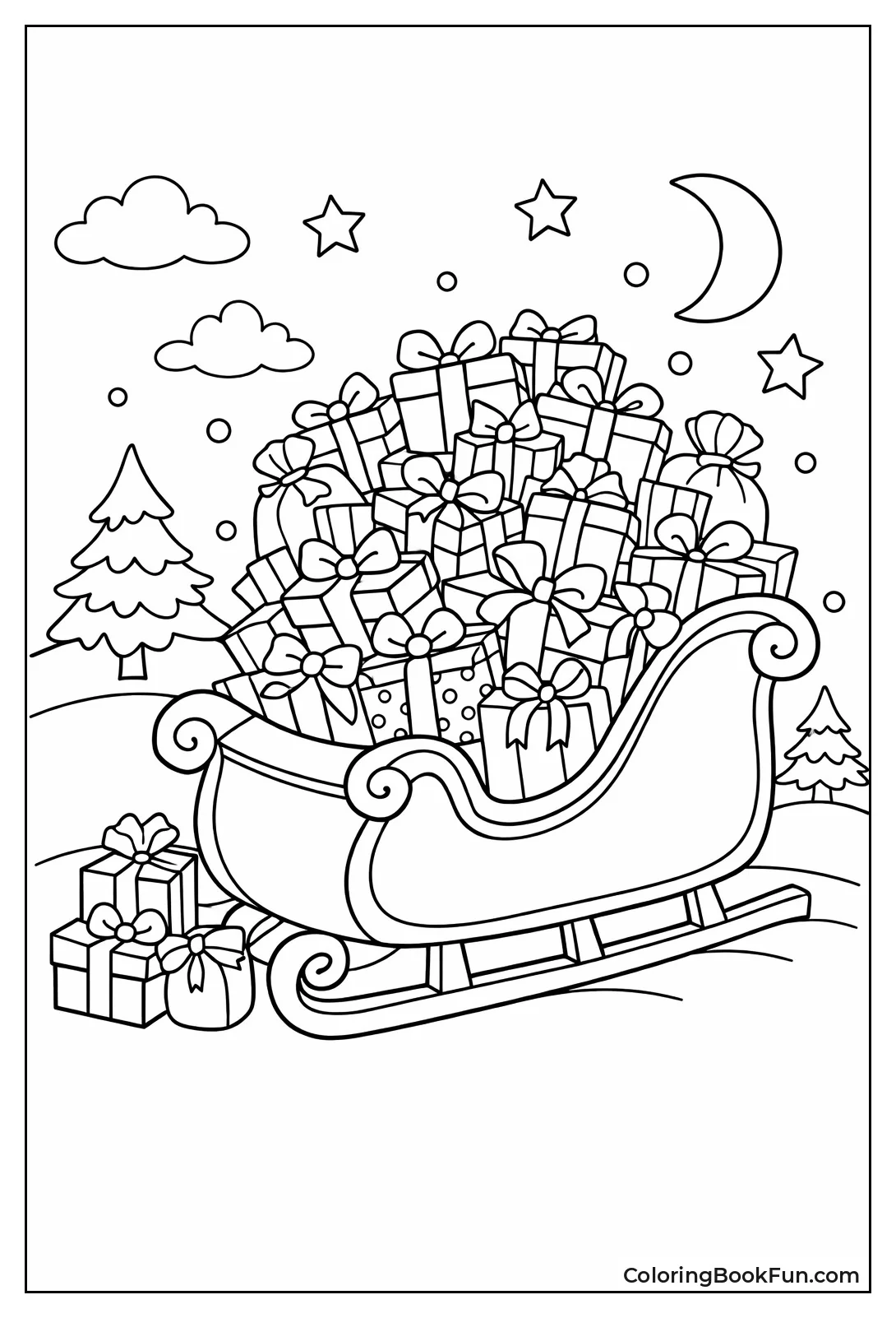 Sleigh Overflowing with Gifts